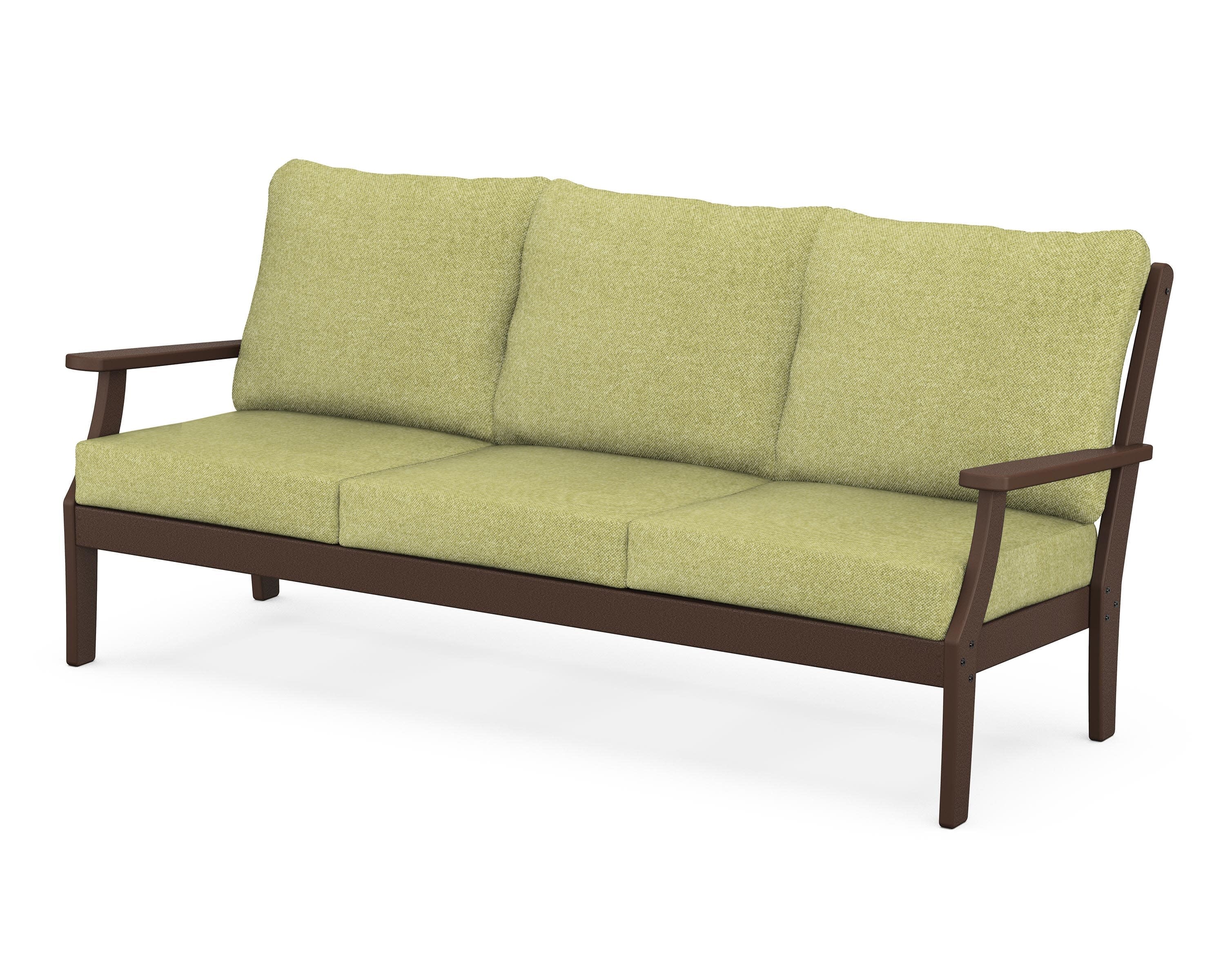 Yacht Club Deep Seating Sofa in Vintage Lantern / Chartreuse Boucle