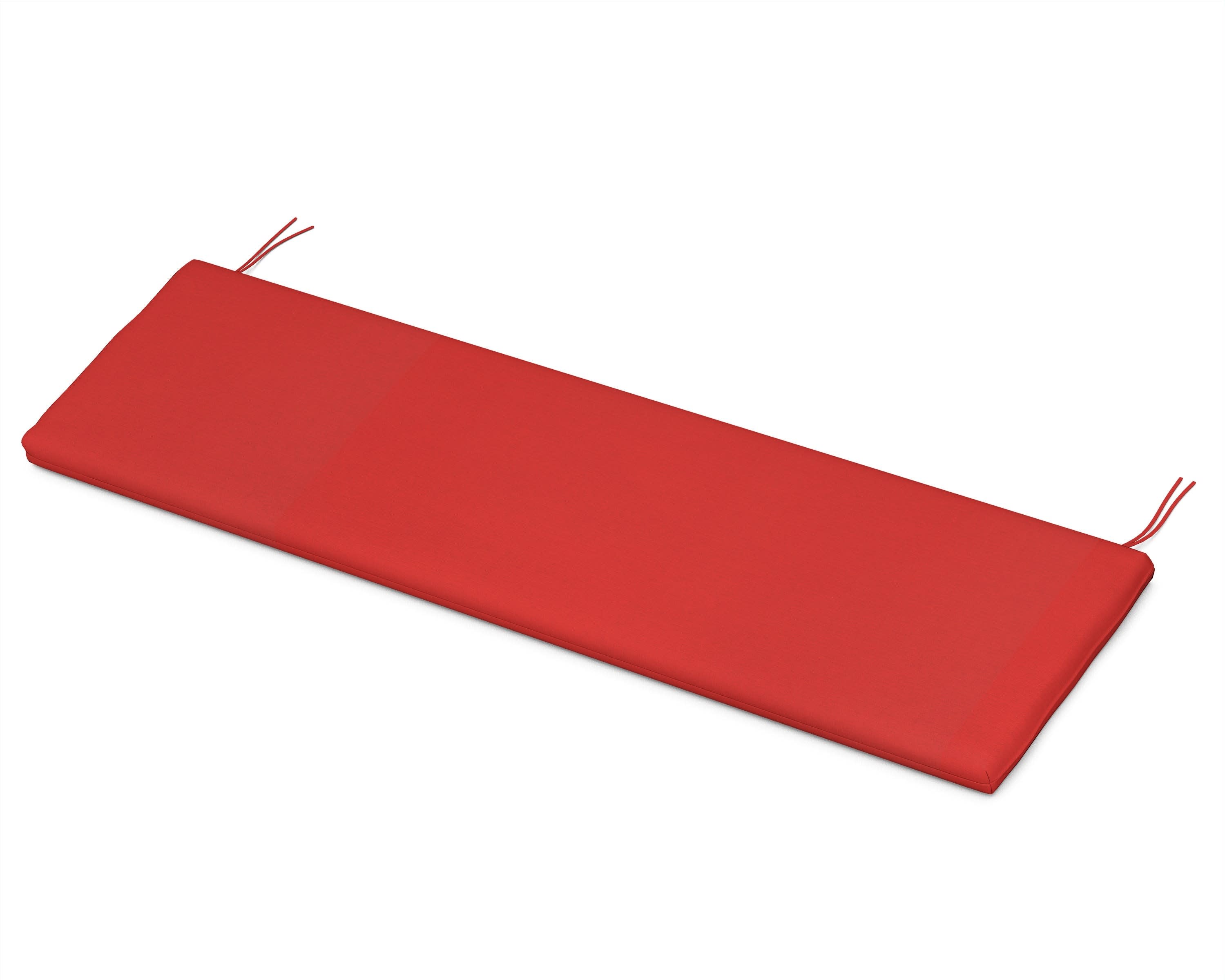 Bench Seat Cushion - 18.5"D x 55.5"W x 2.5"H in Crimson Linen