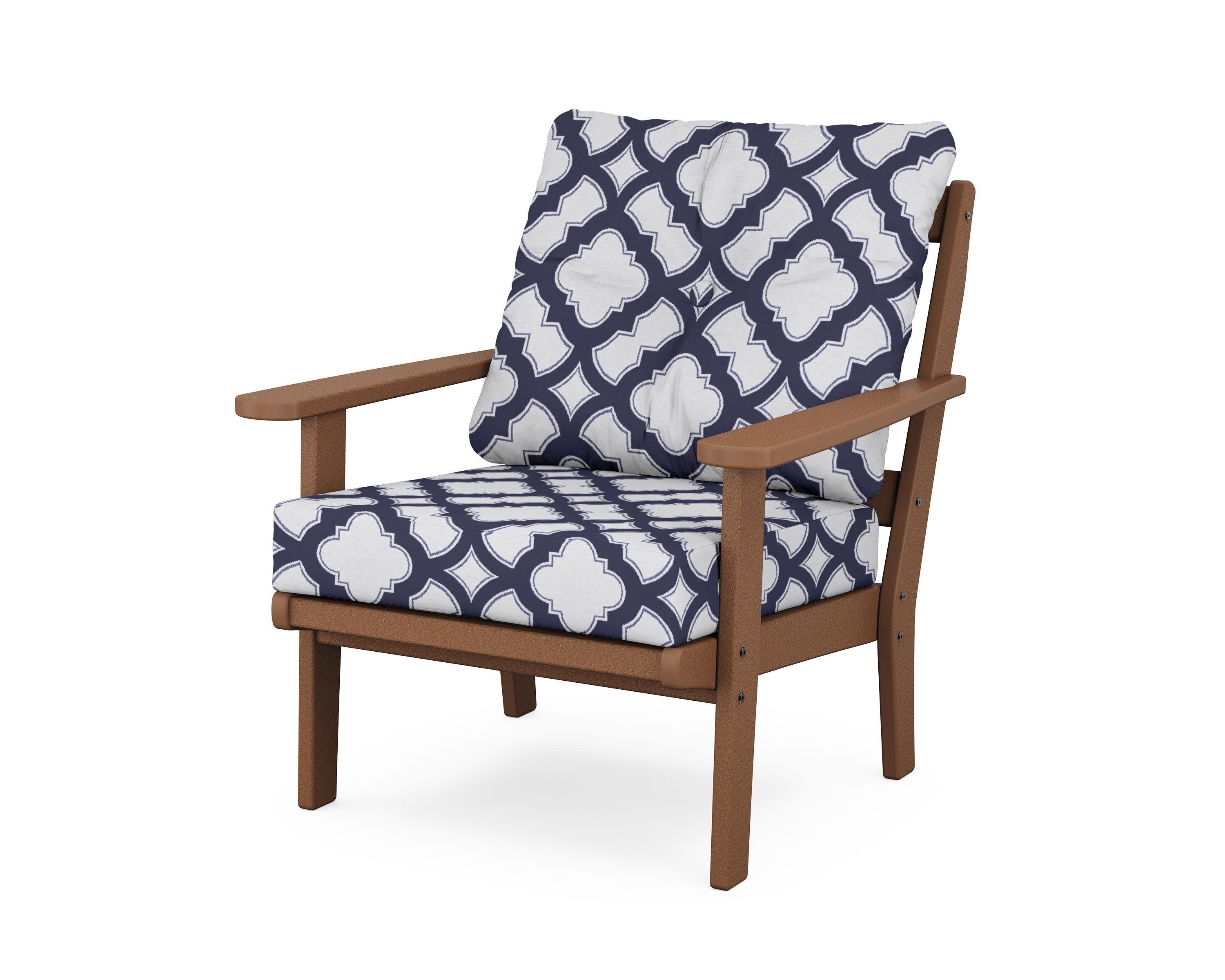Cape Cod Deep Seating Chair in Tree House / Trellis Navy