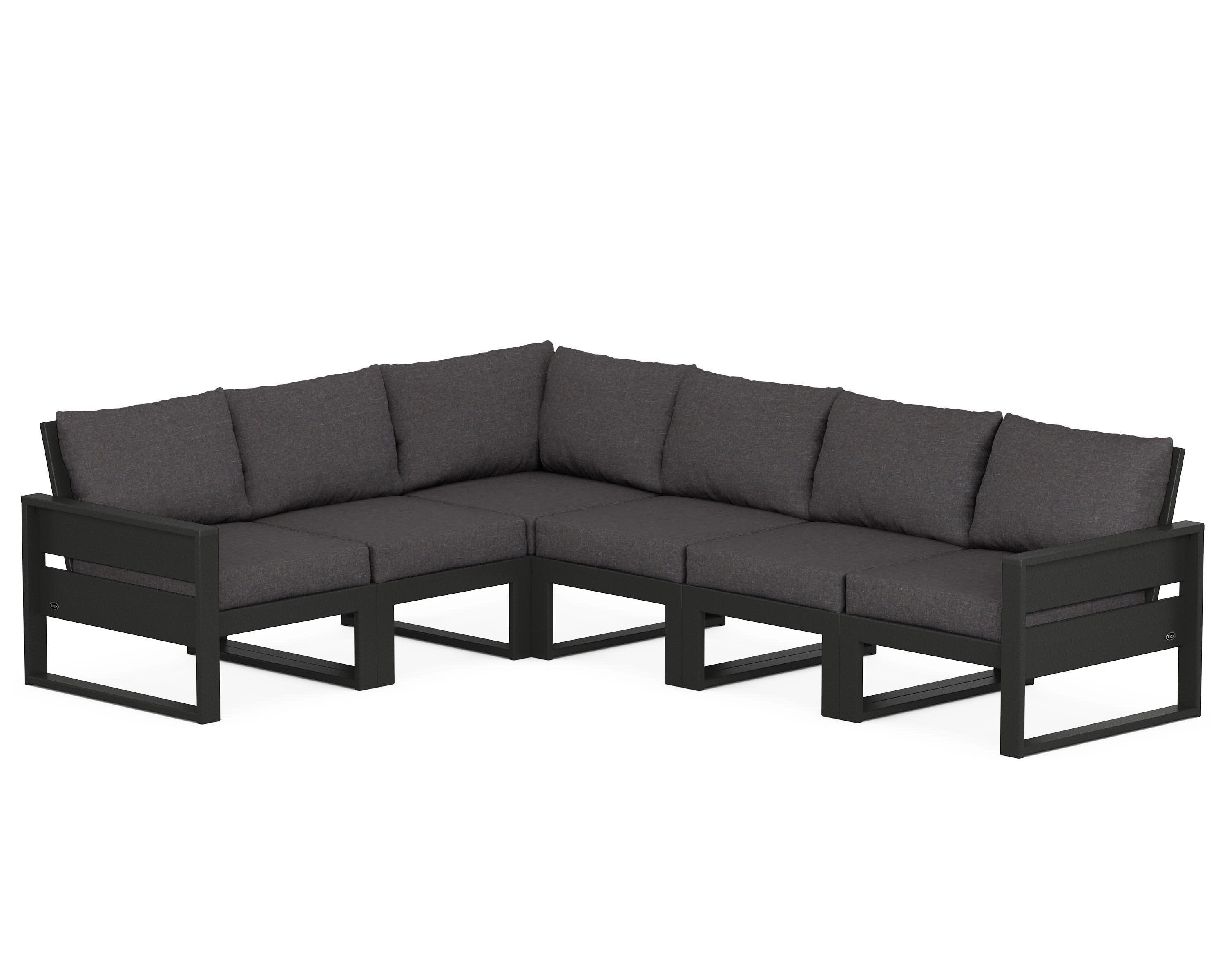 Eastport 6-Piece Sectional in Charcoal Black / Ash Charcoal