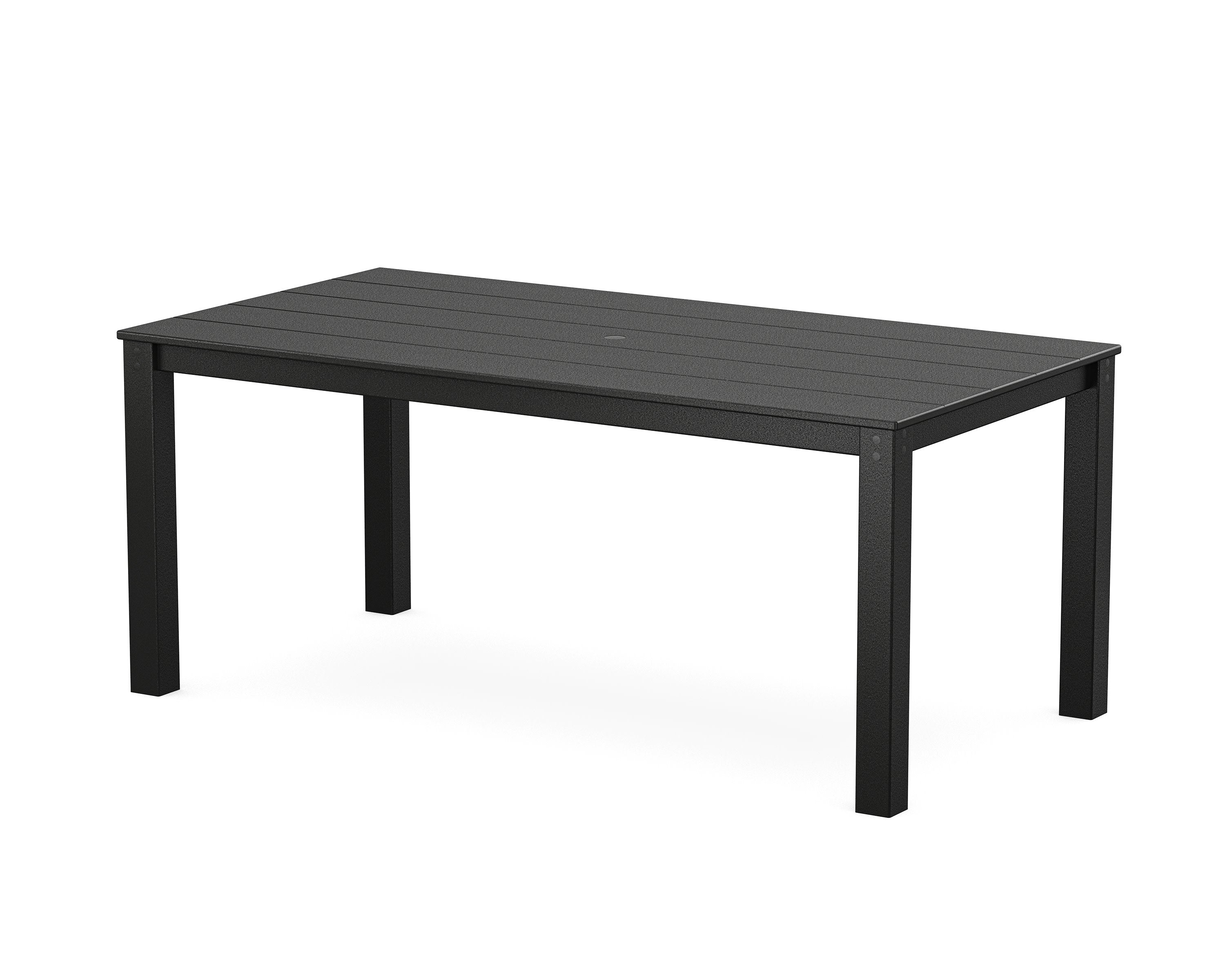 Parsons 38" x 72" Dining Table in Charcoal Black