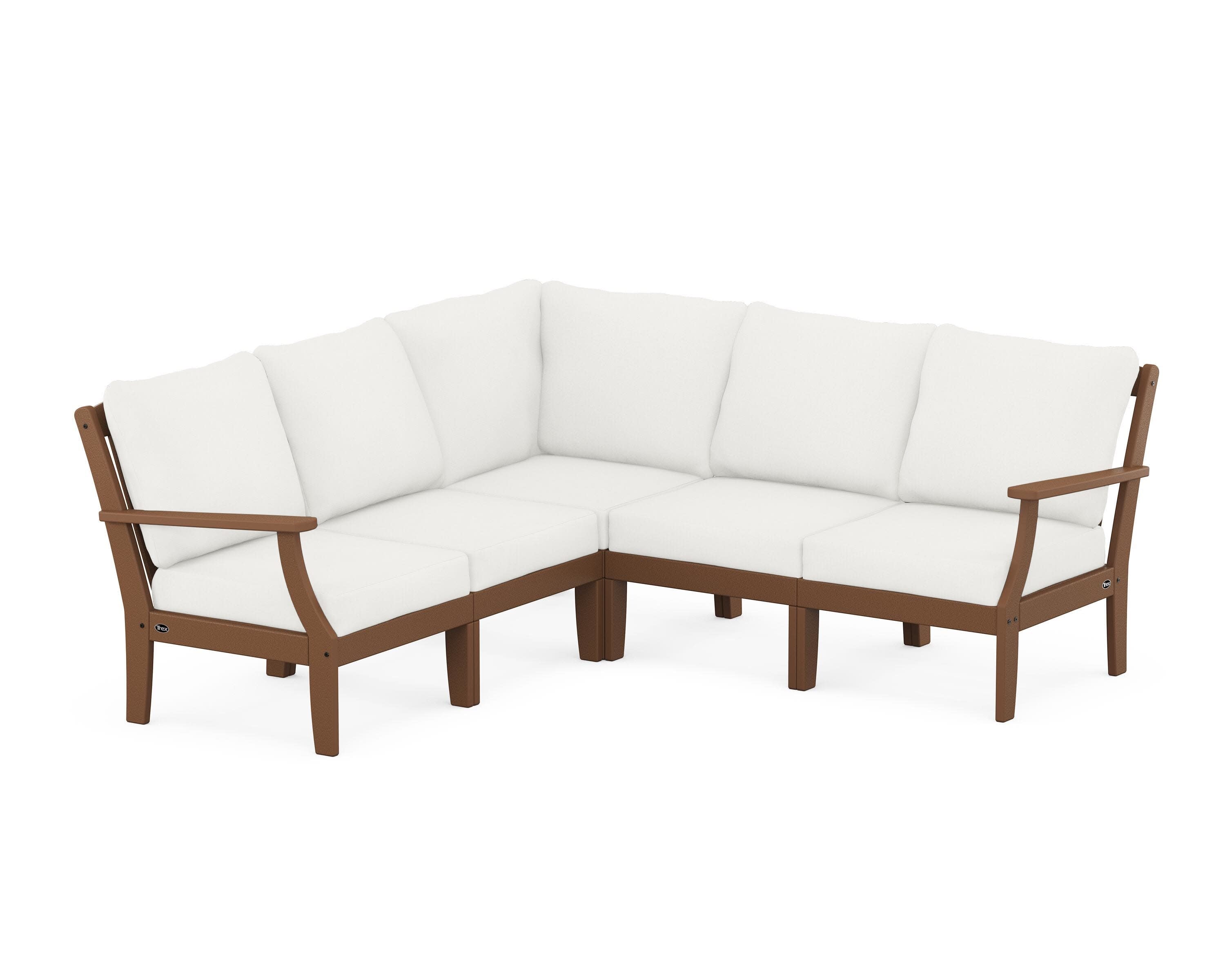 Yacht Club Modular 5-Piece Deep Seating Set in Tree House / Natural Linen