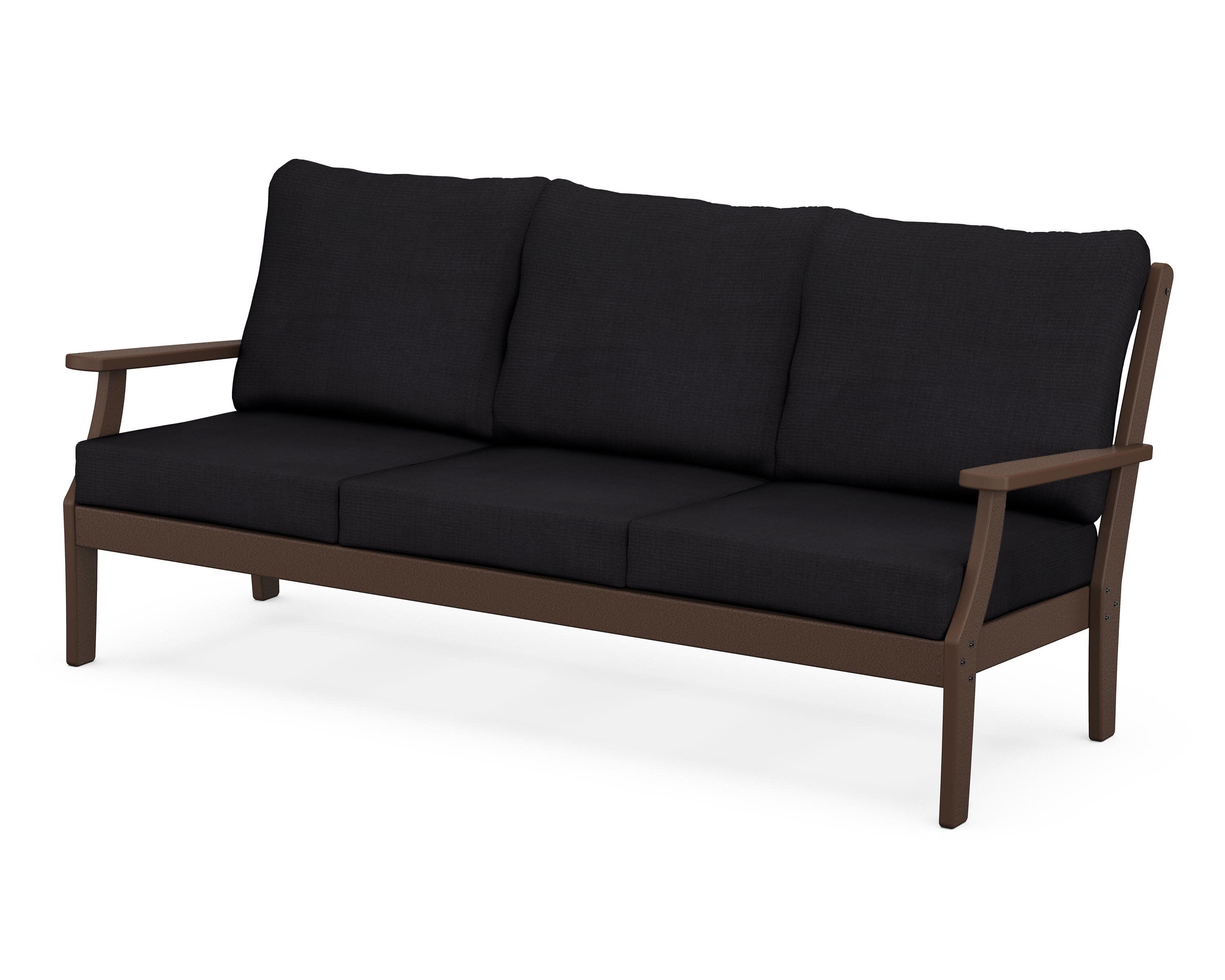 Yacht Club Deep Seating Sofa in Vintage Lantern / Midnight Linen