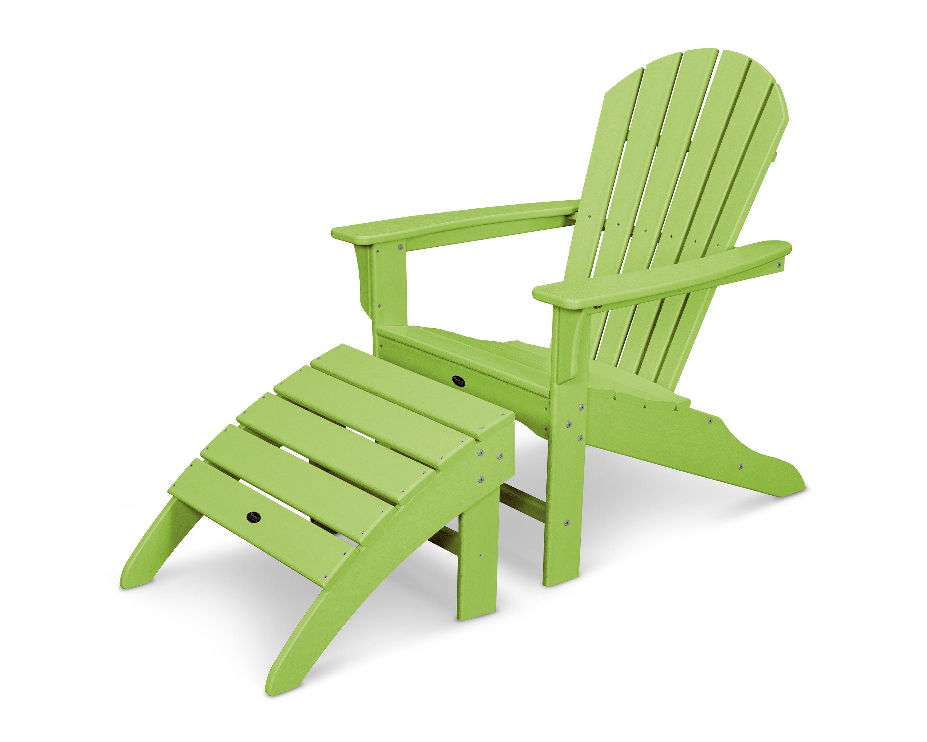 Yacht Club Shellback 2-Piece Adirondack Seating Set in Lime