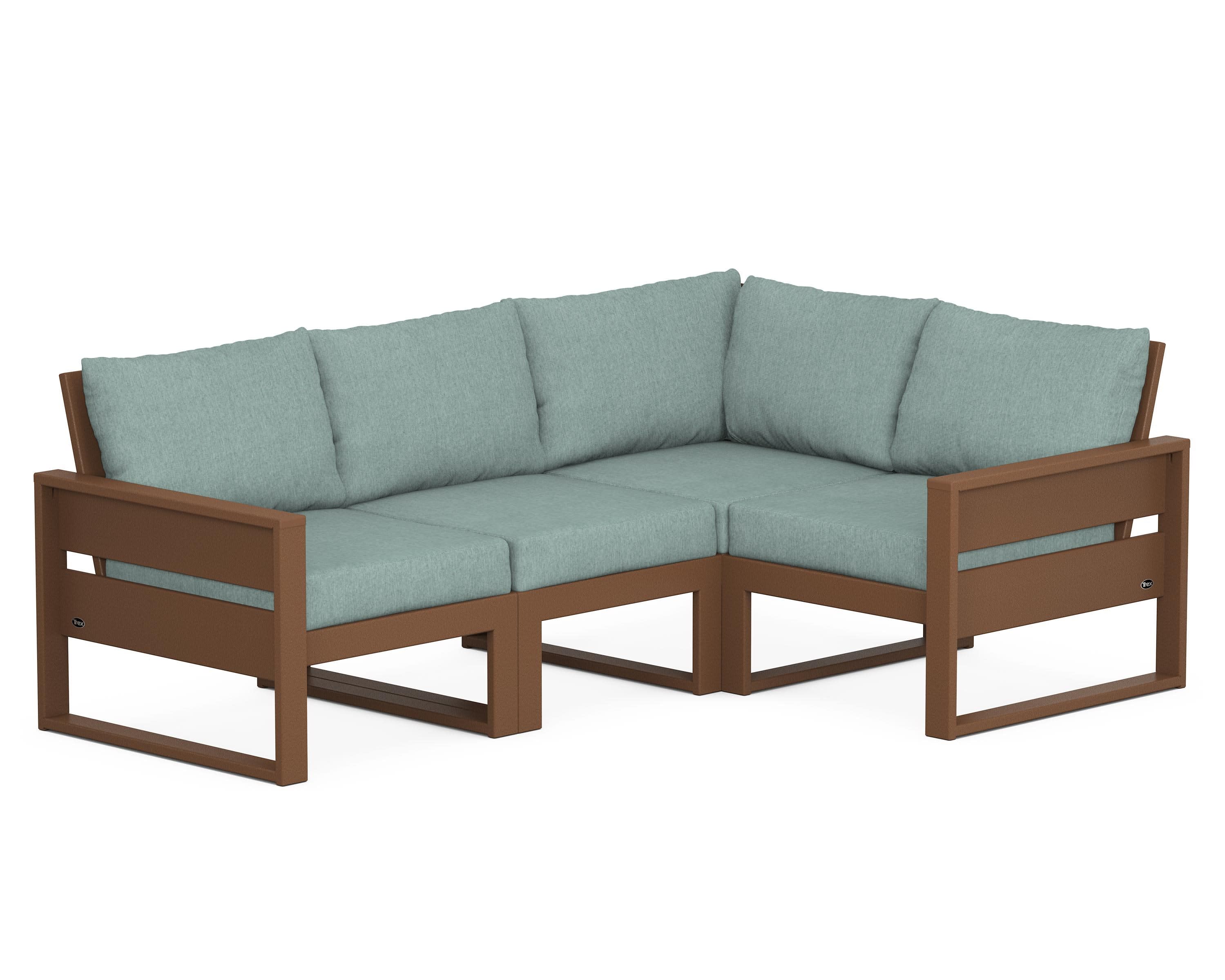 Eastport 4- Piece Sectional in Tree House / Glacier Spa