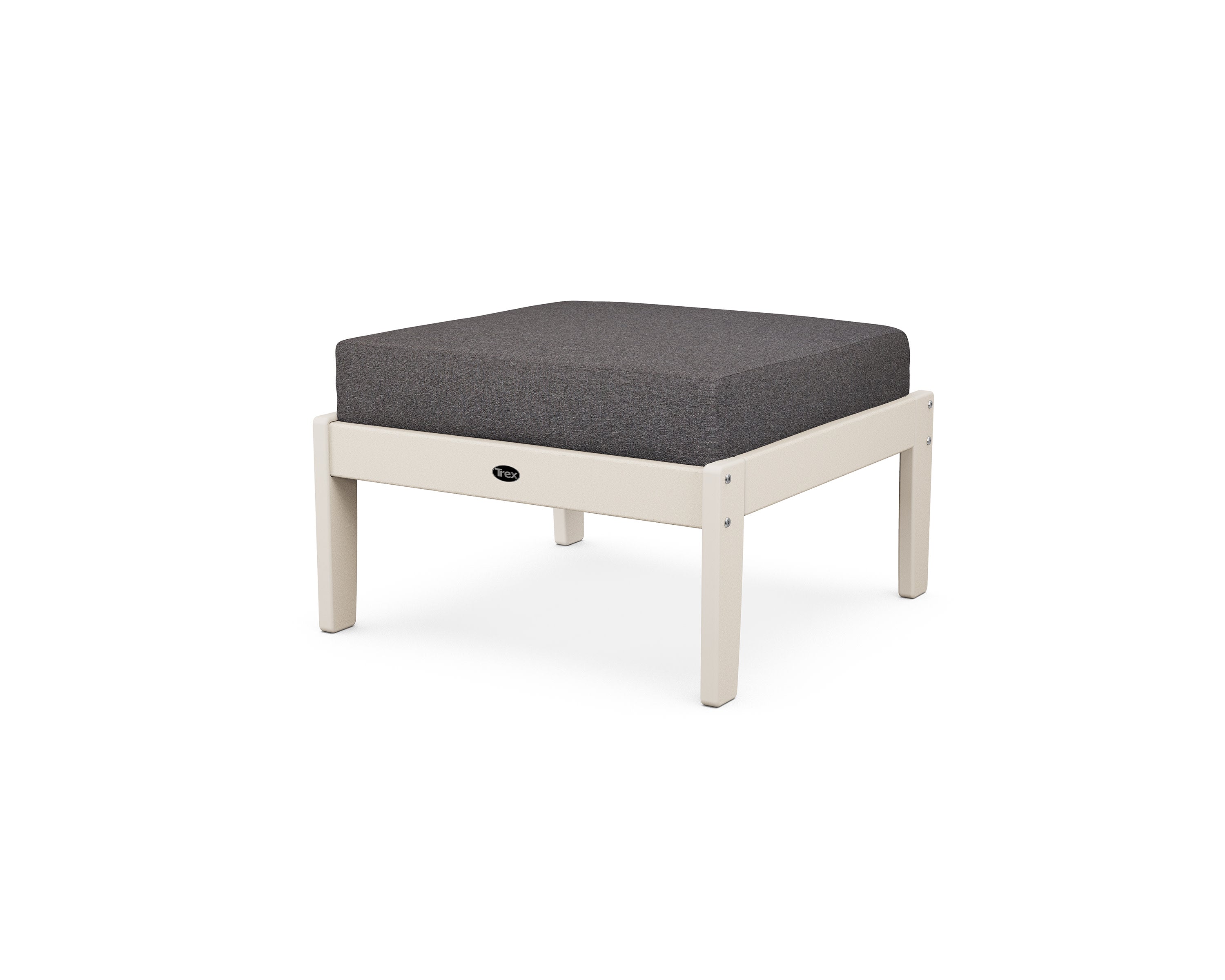 Yacht Club Deep Seating Ottoman in Sand Castle / Ash Charcoal