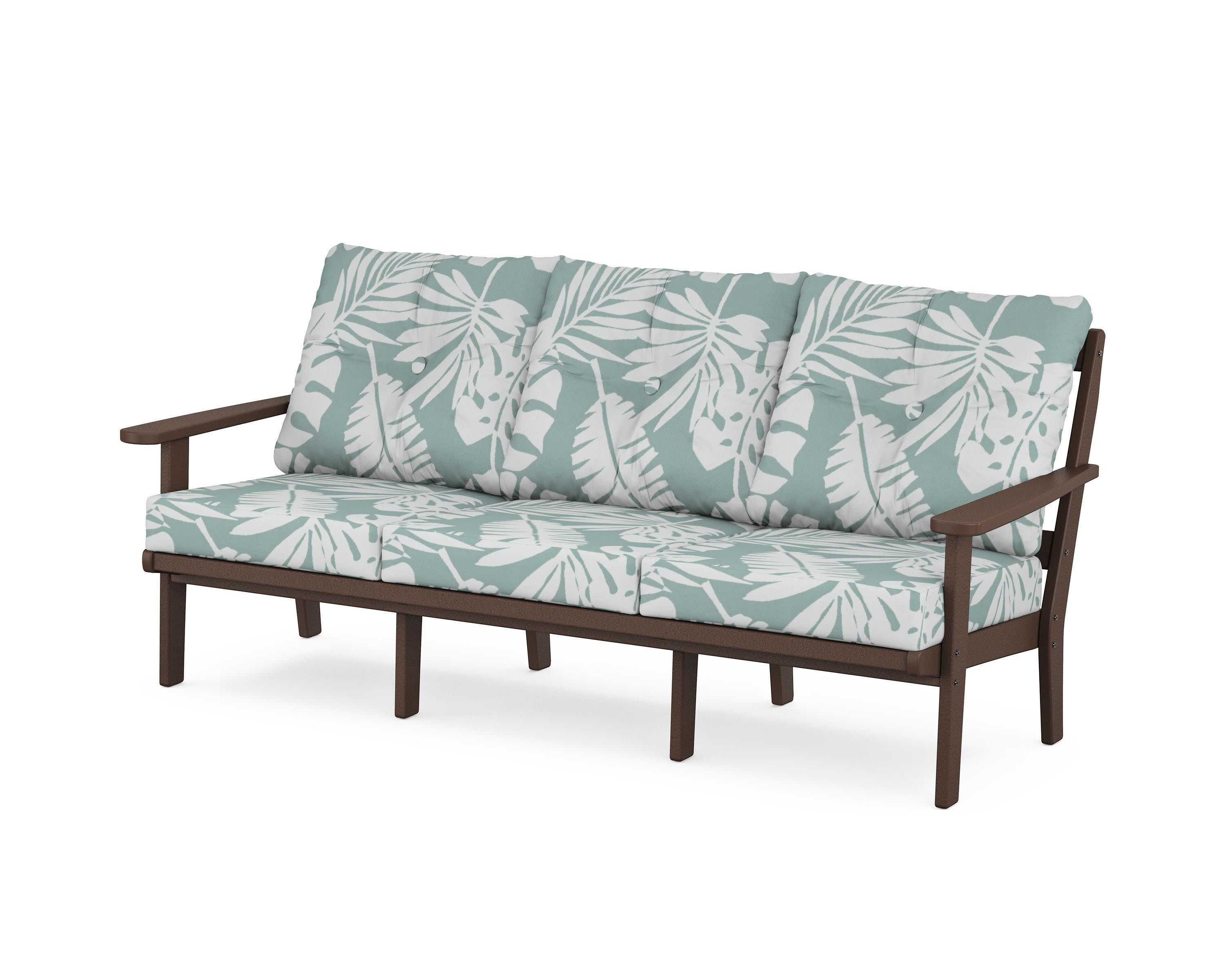 Cape Cod Deep Seating Sofa in Vintage Lantern / Leaf Glacier Spa