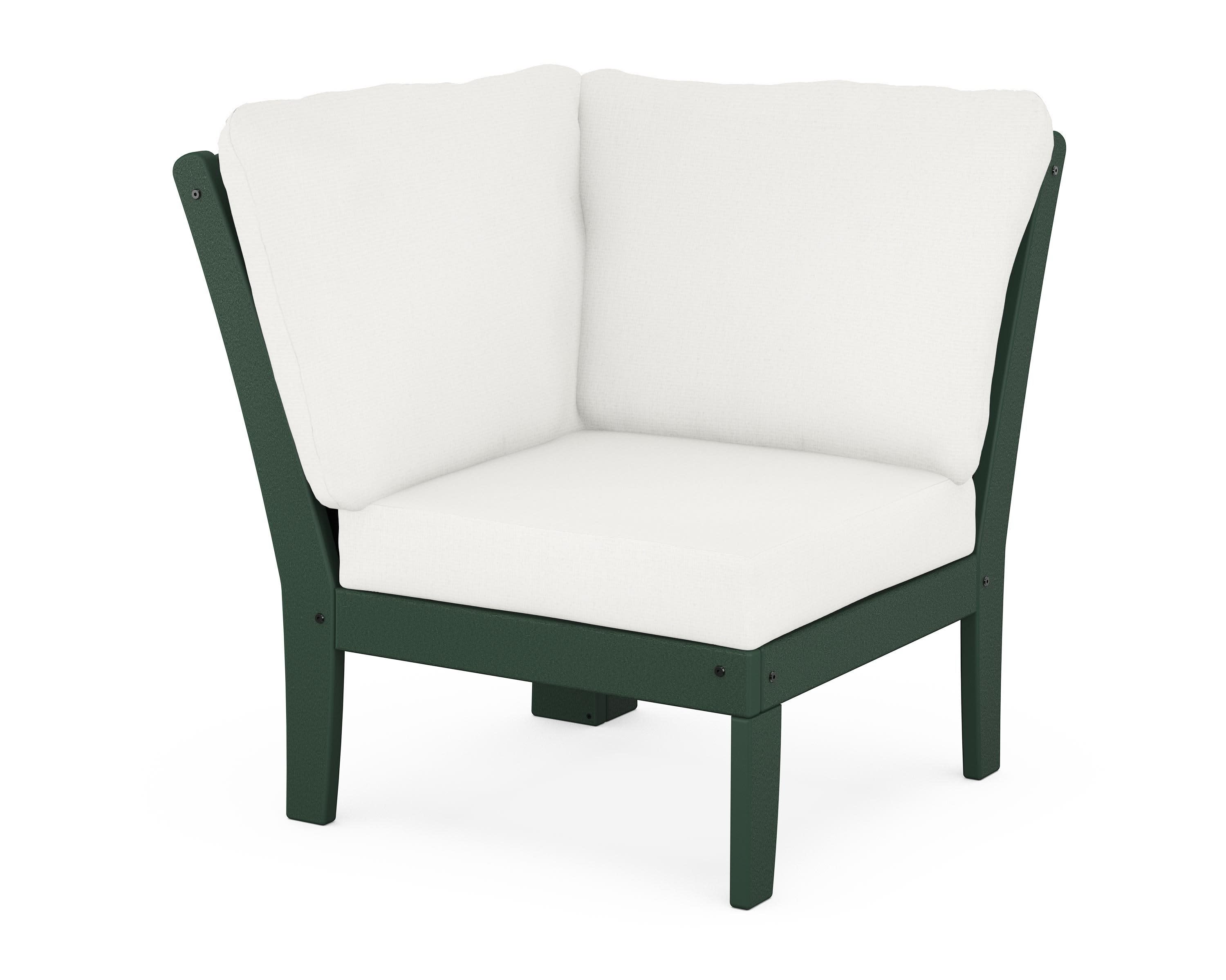 Yacht Club Modular Corner Chair in Rainforest Canopy / Natural Linen