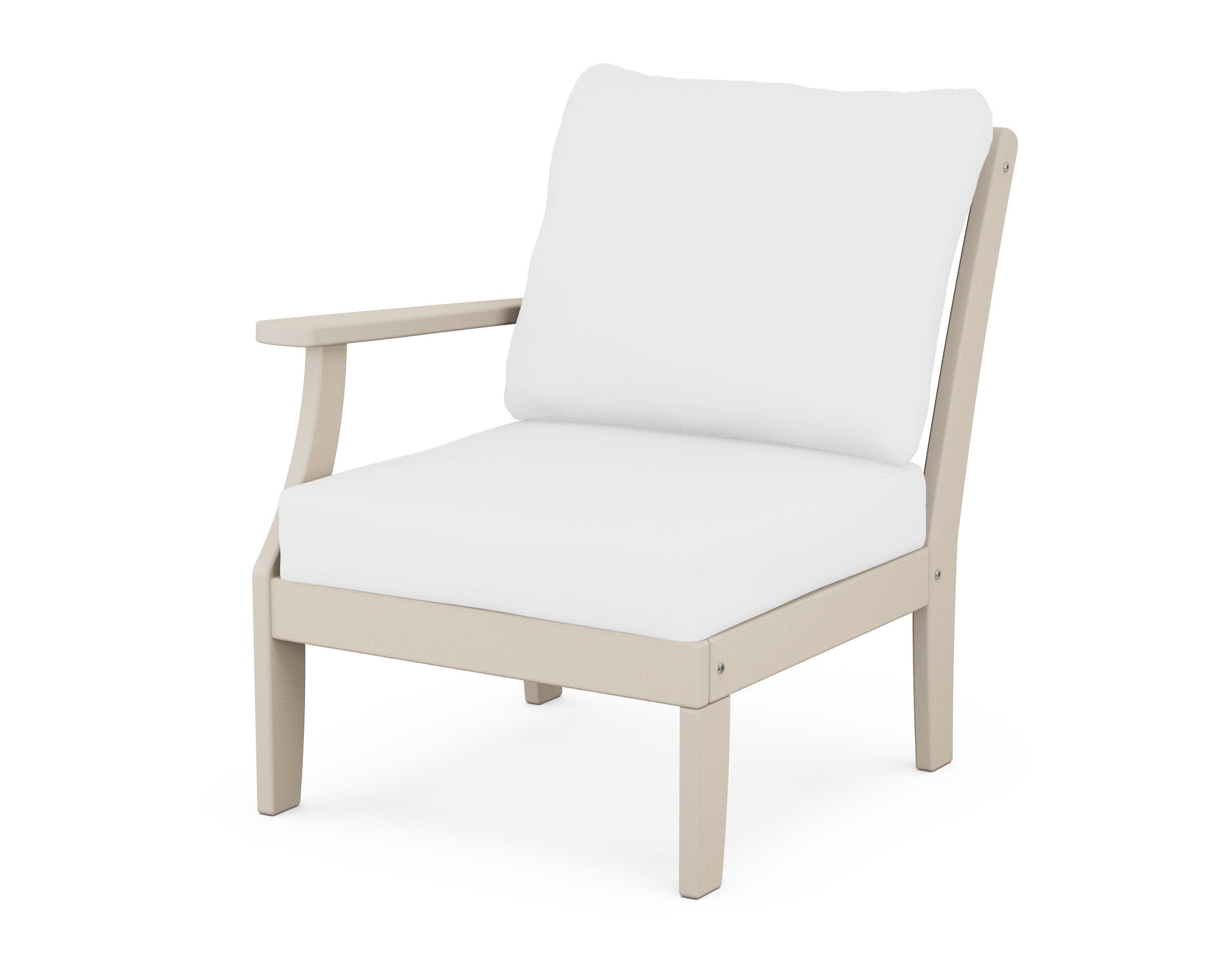Yacht Club Modular Left Arm Chair in Sand Castle / Natural