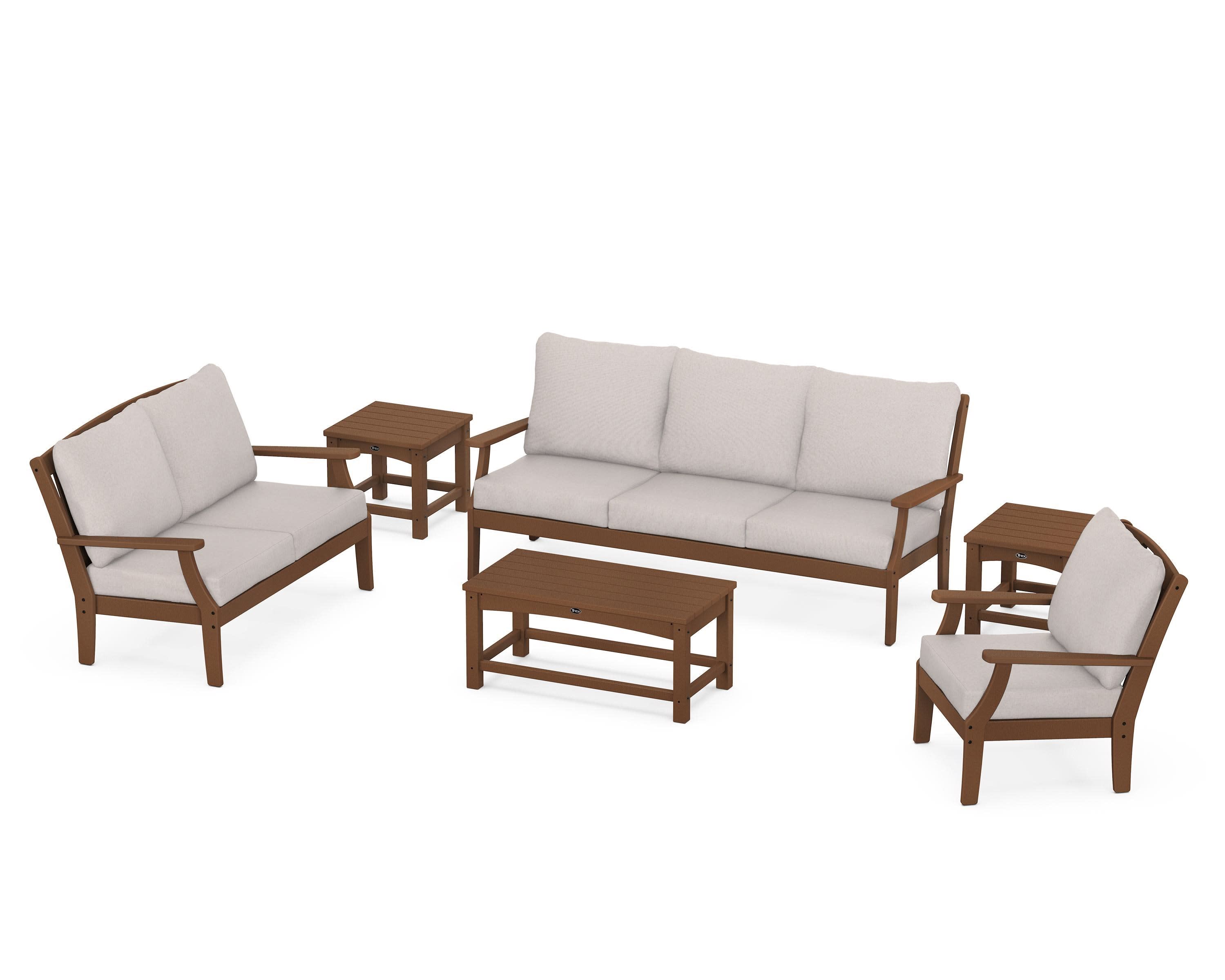 Yacht Club 6-Piece Deep Seating Set in Tree House / Dune Burlap