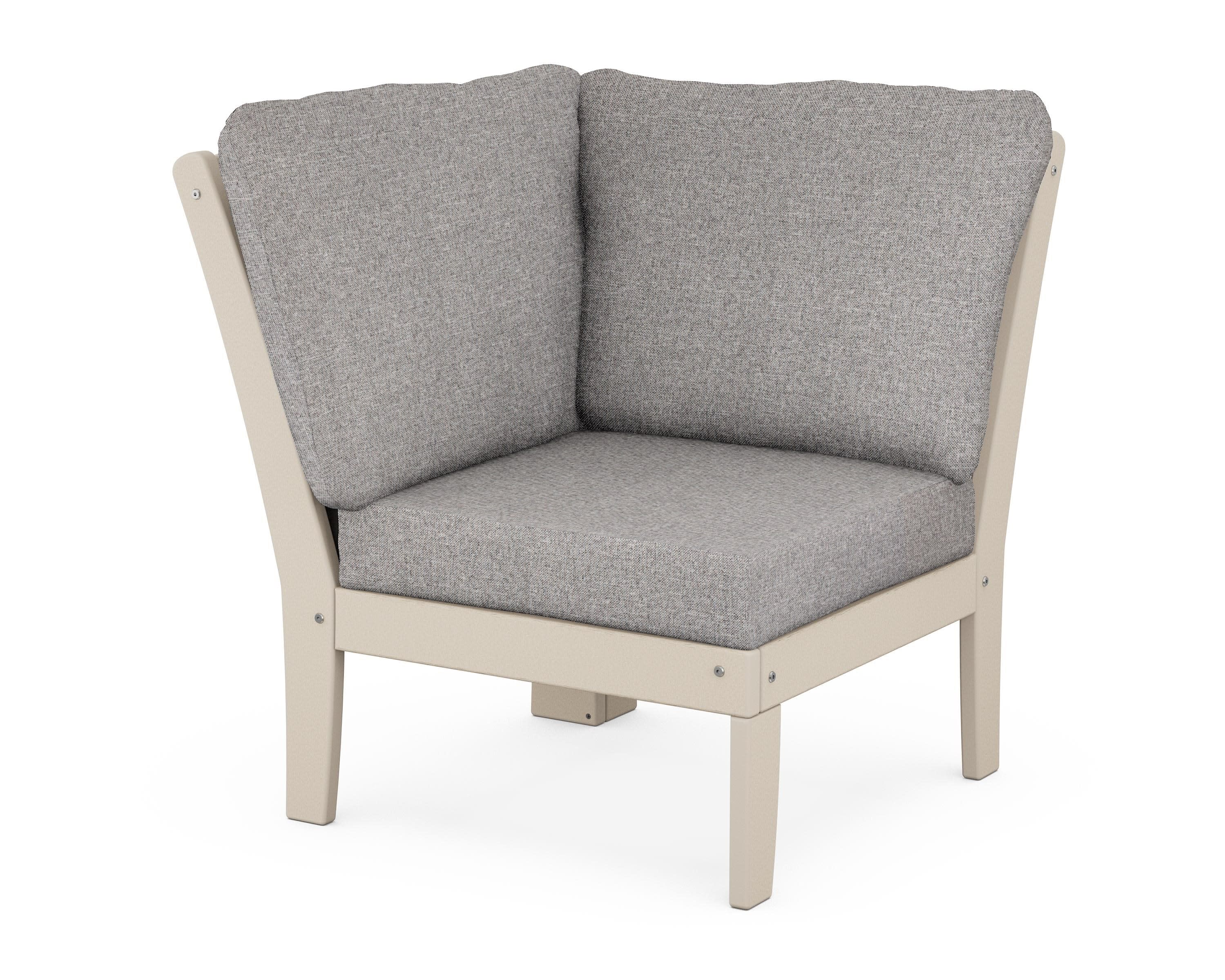 Yacht Club Modular Corner Chair in Sand Castle / Grey Mist