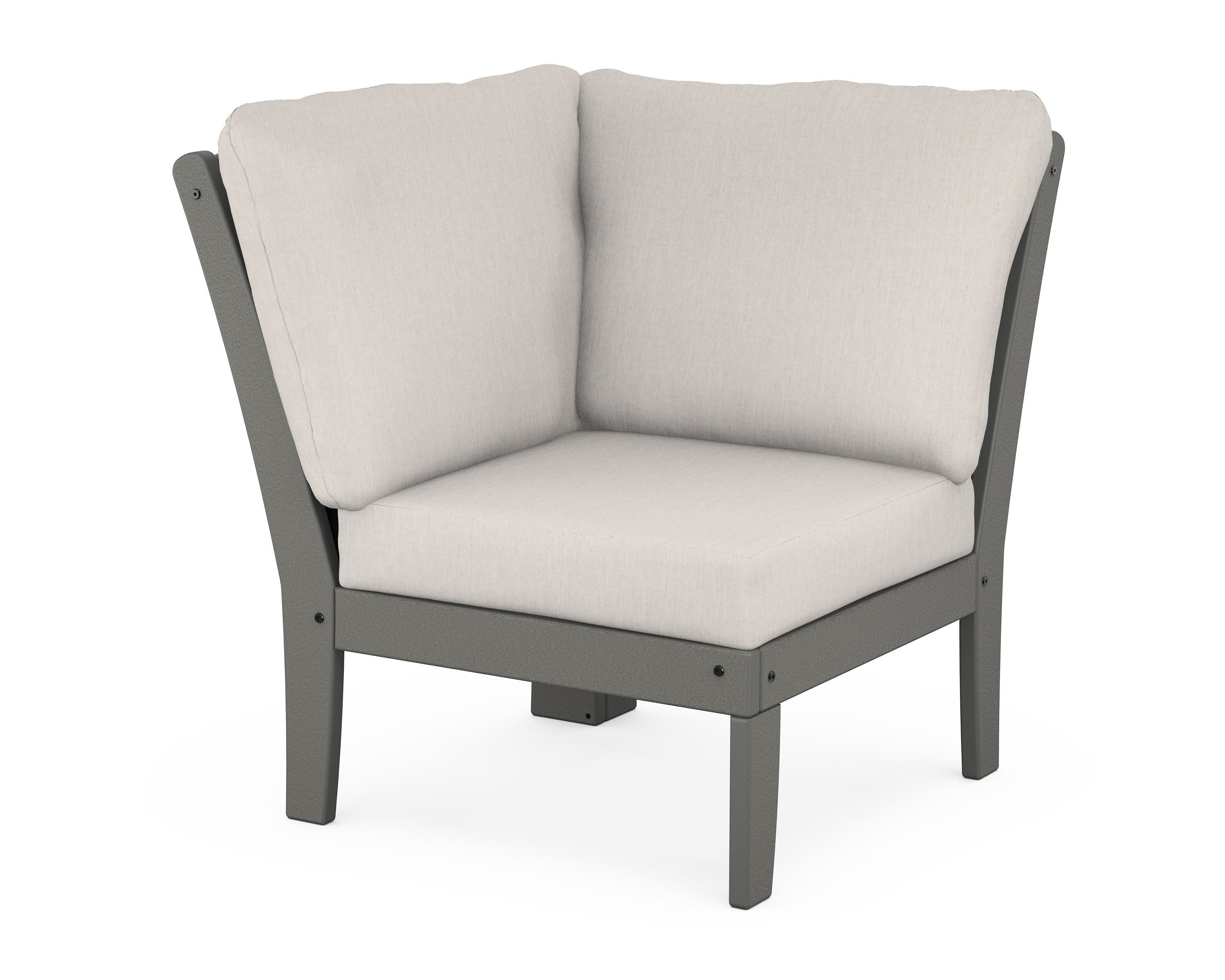 Yacht Club Modular Corner Chair in Stepping Stone / Cast Ash