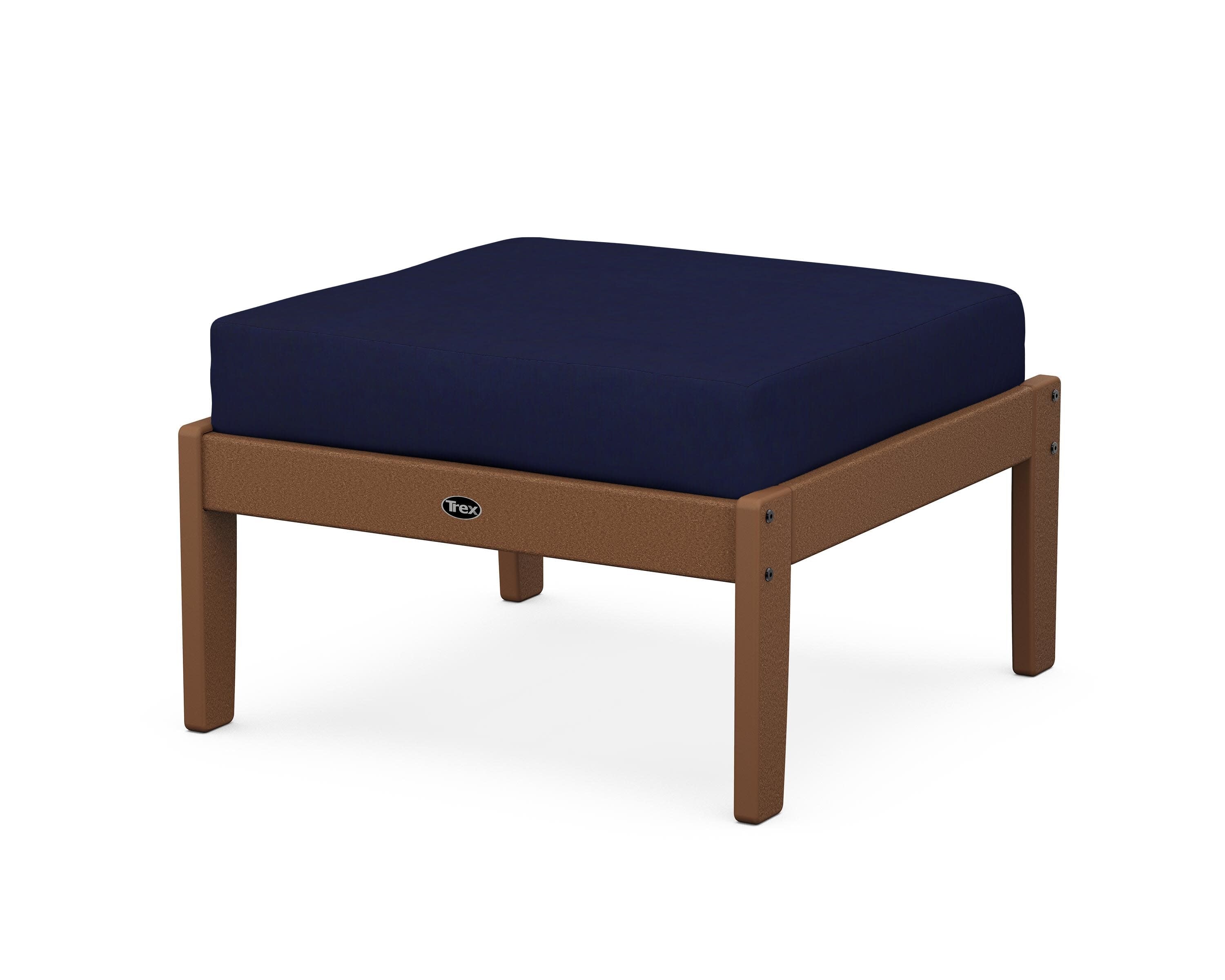 Yacht Club Deep Seating Ottoman in Tree House / Navy