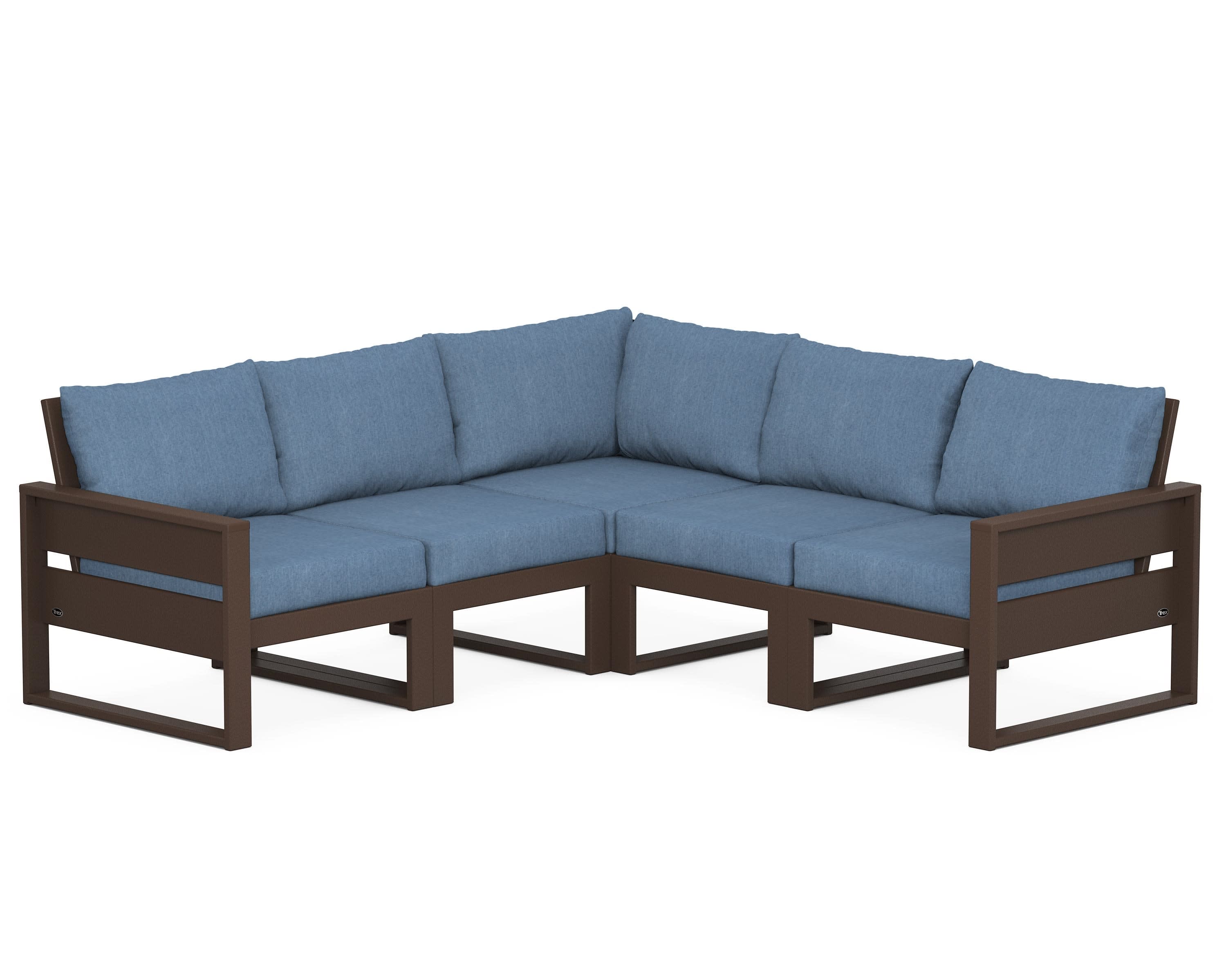 Eastport 5-Piece Sectional in Vintage Lantern / Sky Blue