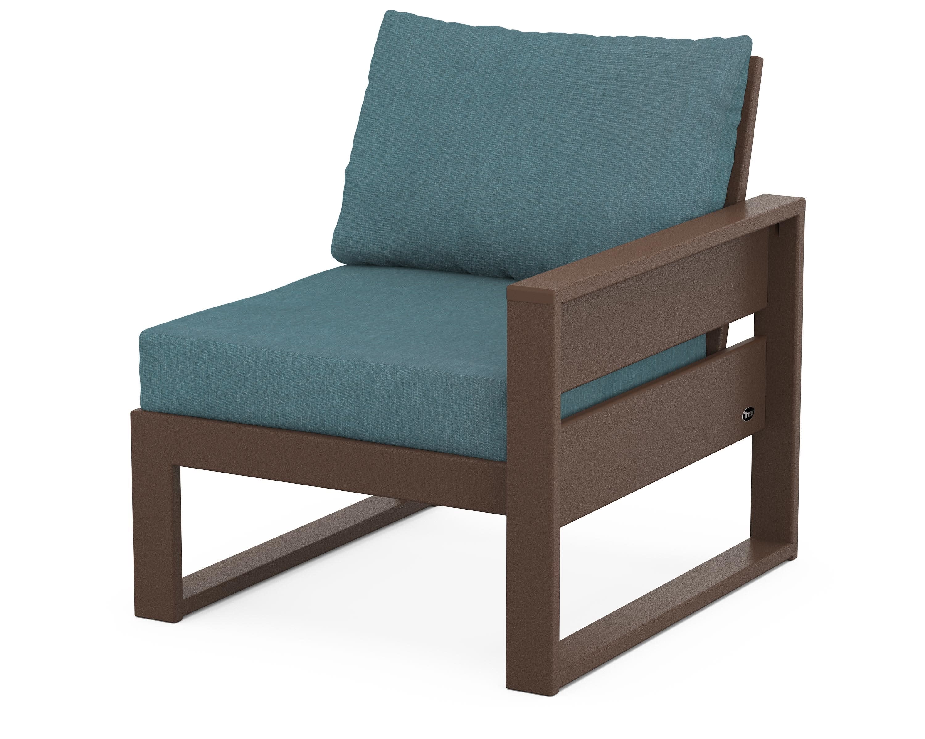 Eastport Modular Right Arm Chair in Vintage Lantern / Ocean Teal