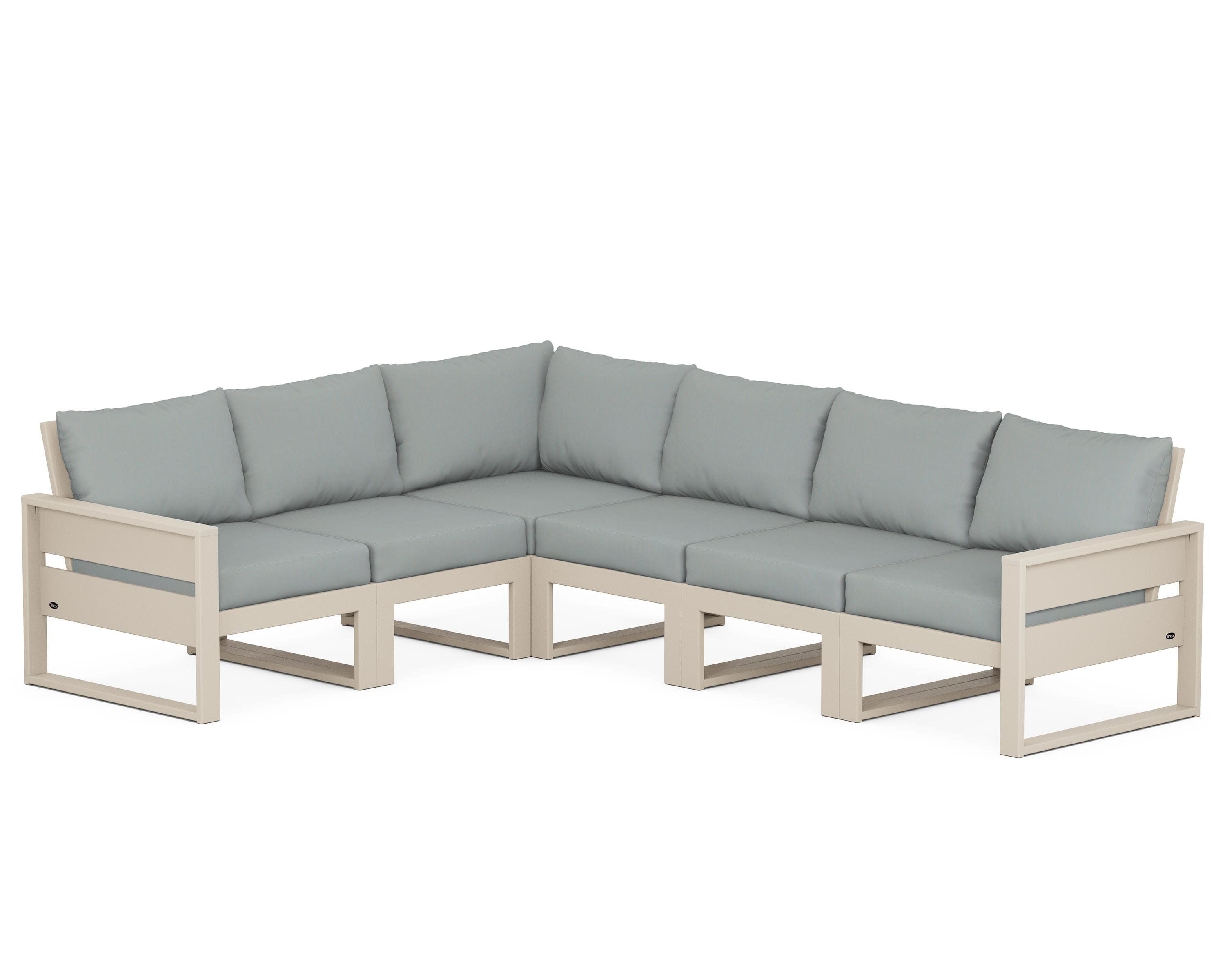 Eastport 6-Piece Sectional in Sand Castle / Spa
