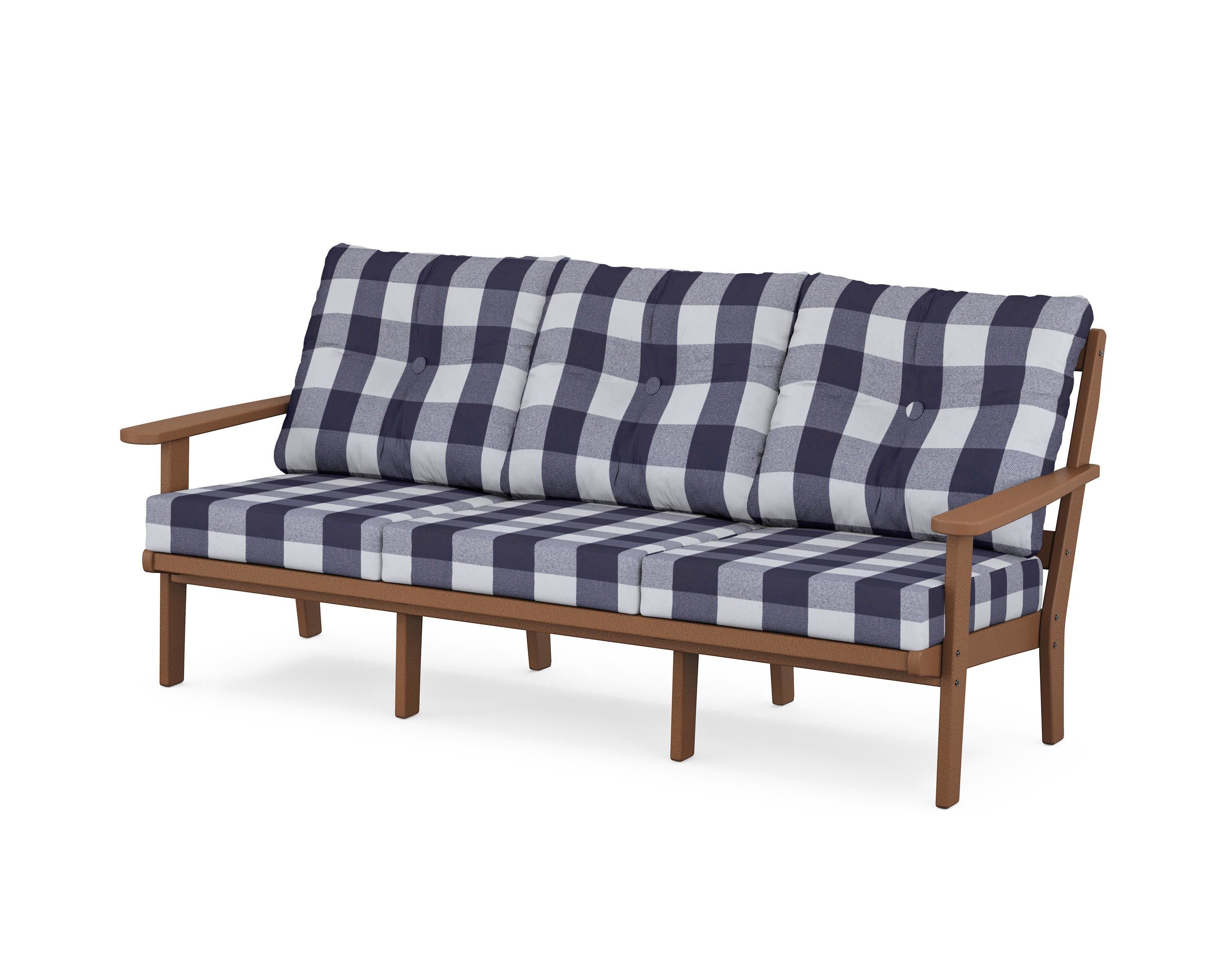 Cape Cod Deep Seating Sofa in Tree House / Buffalo Plaid Navy