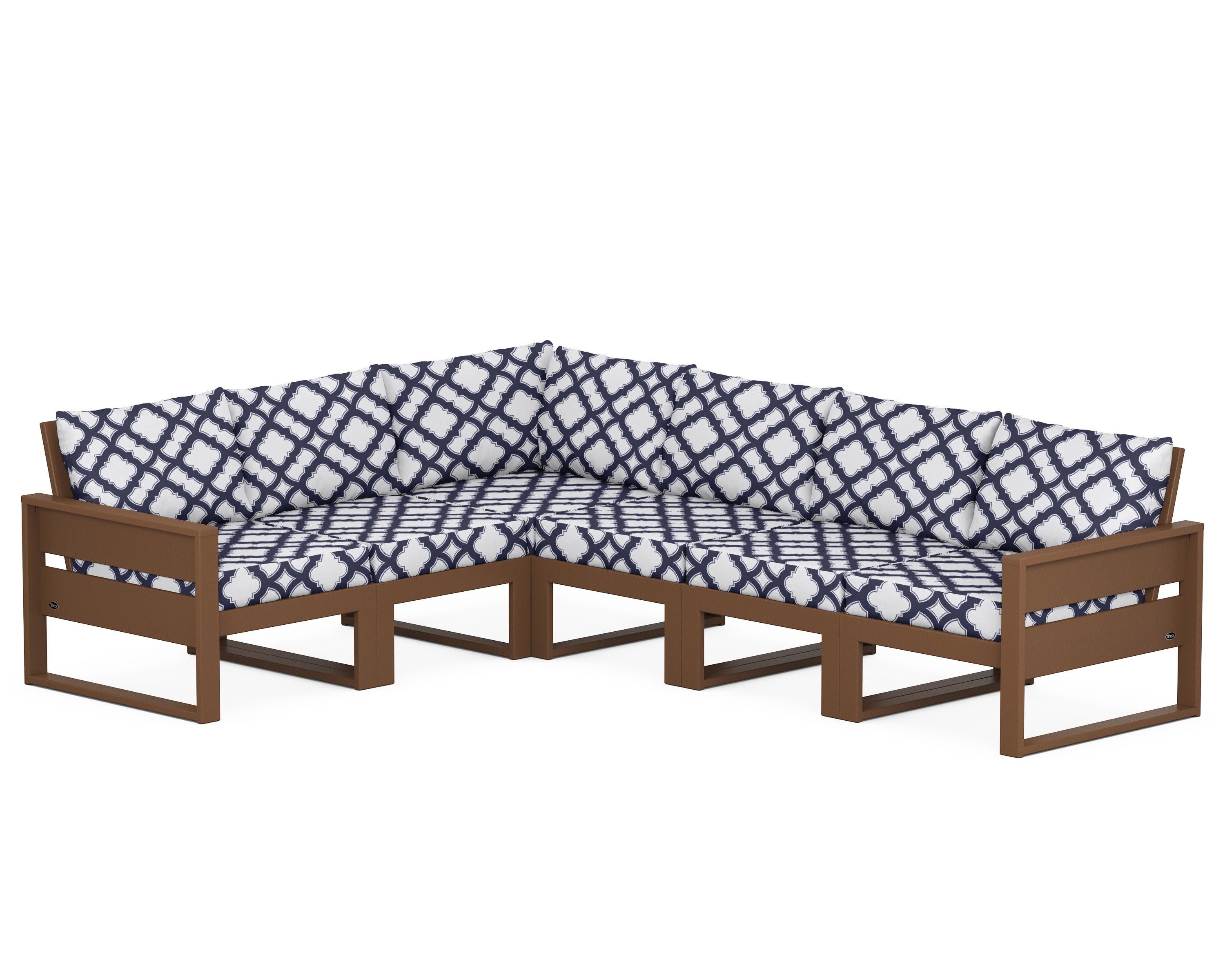 Eastport 6-Piece Sectional in Tree House / Trellis Navy