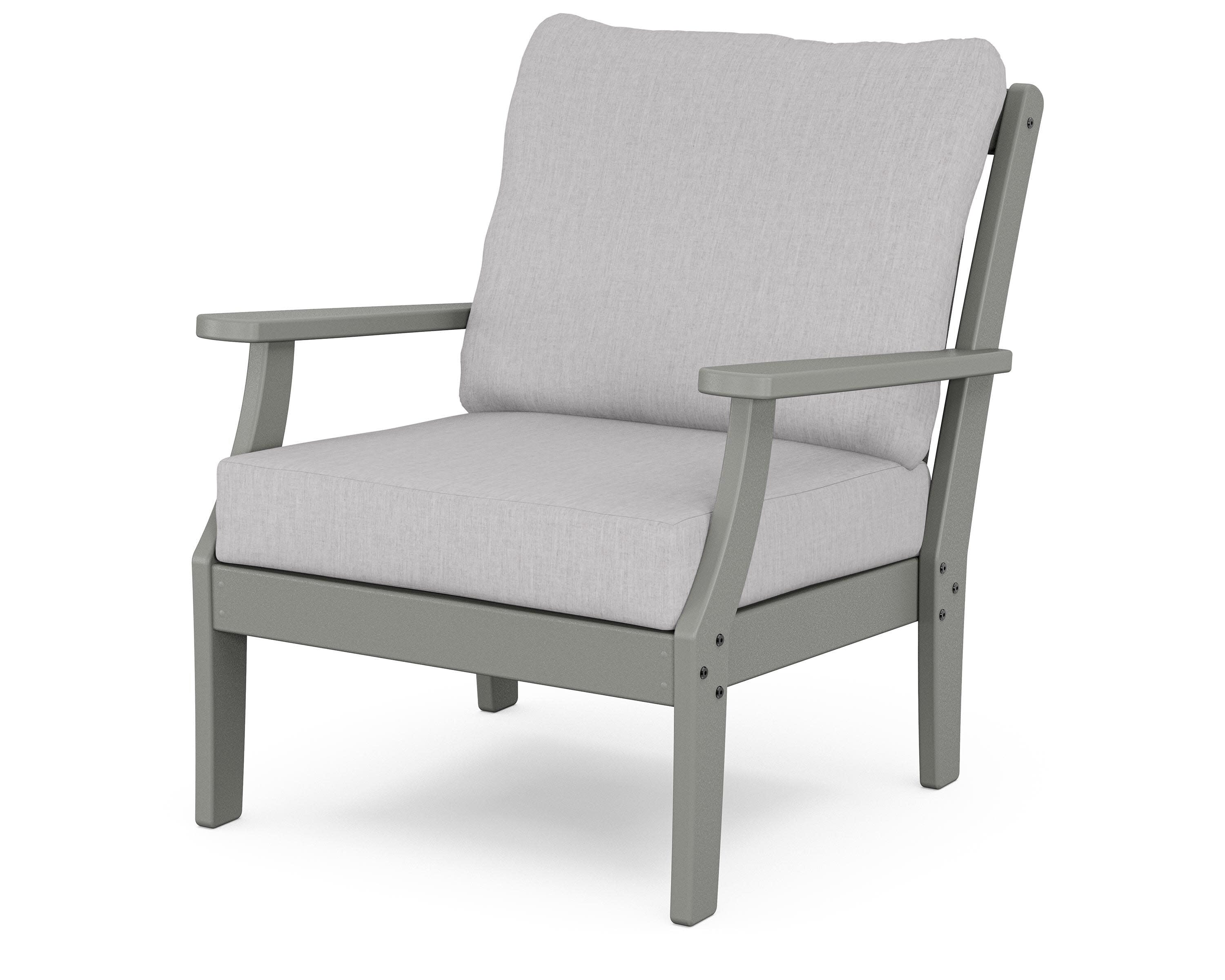 Yacht Club Deep Seating Chair in Stepping Stone / Granite