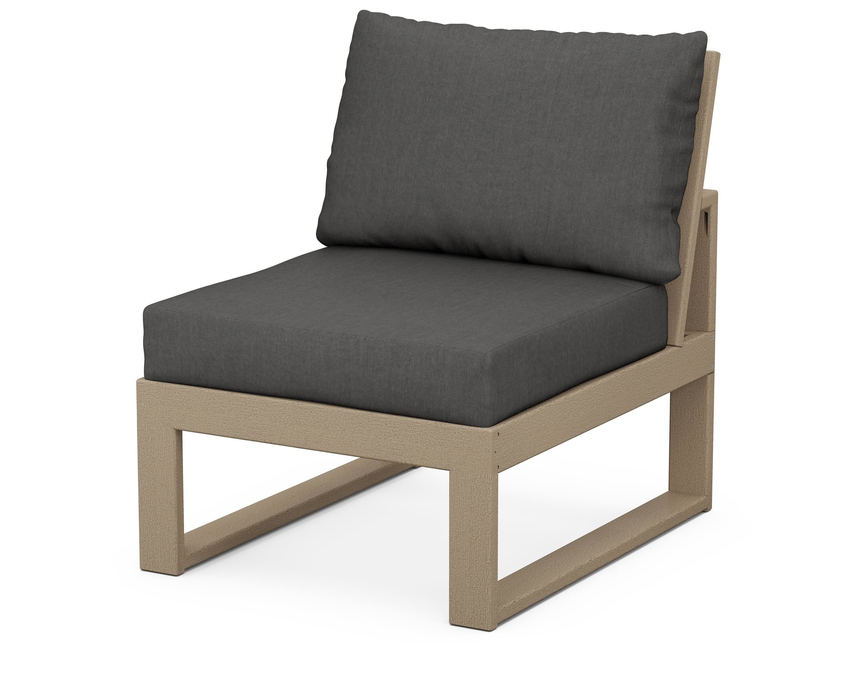 Modular Armless Chair in Vintage Sahara / Spectrum Carbon