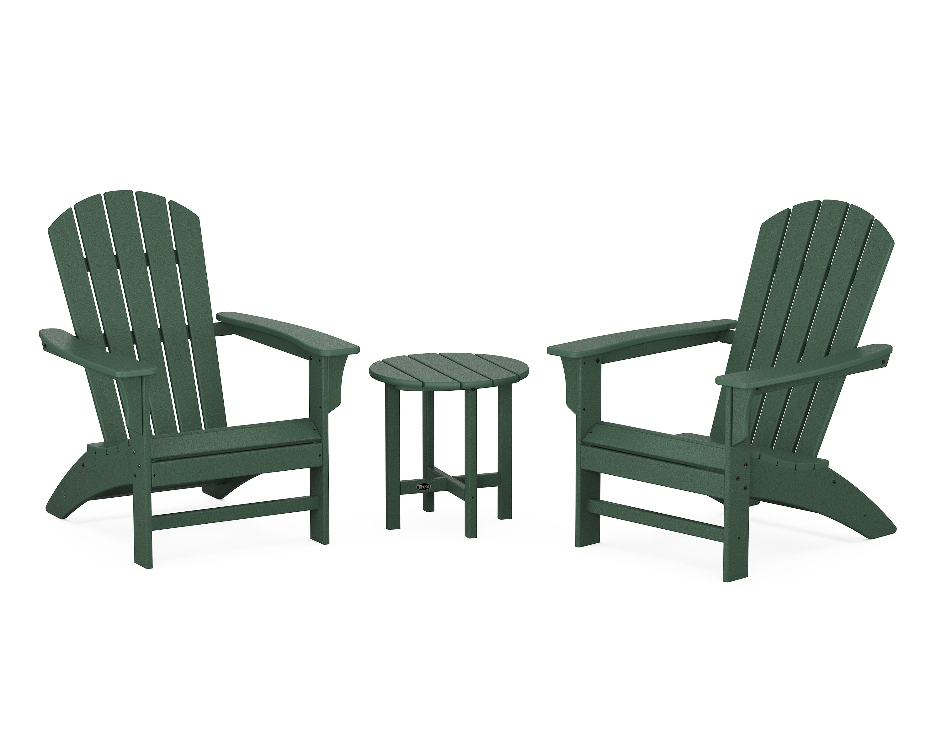 Yacht Club 3-Piece Adirondack Set in Rainforest Canopy