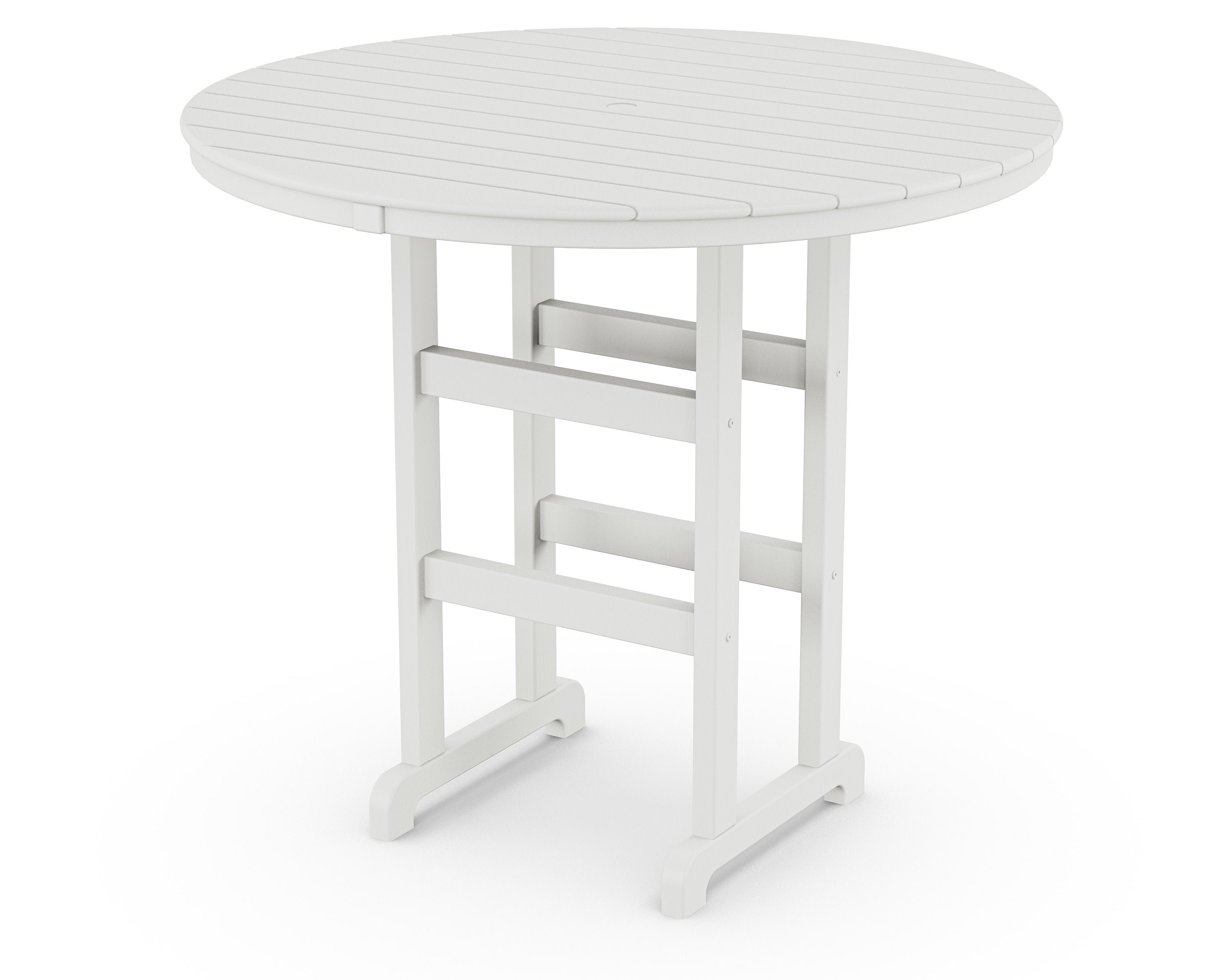 Monterey Bay Round 48" Bar Table in Classic White
