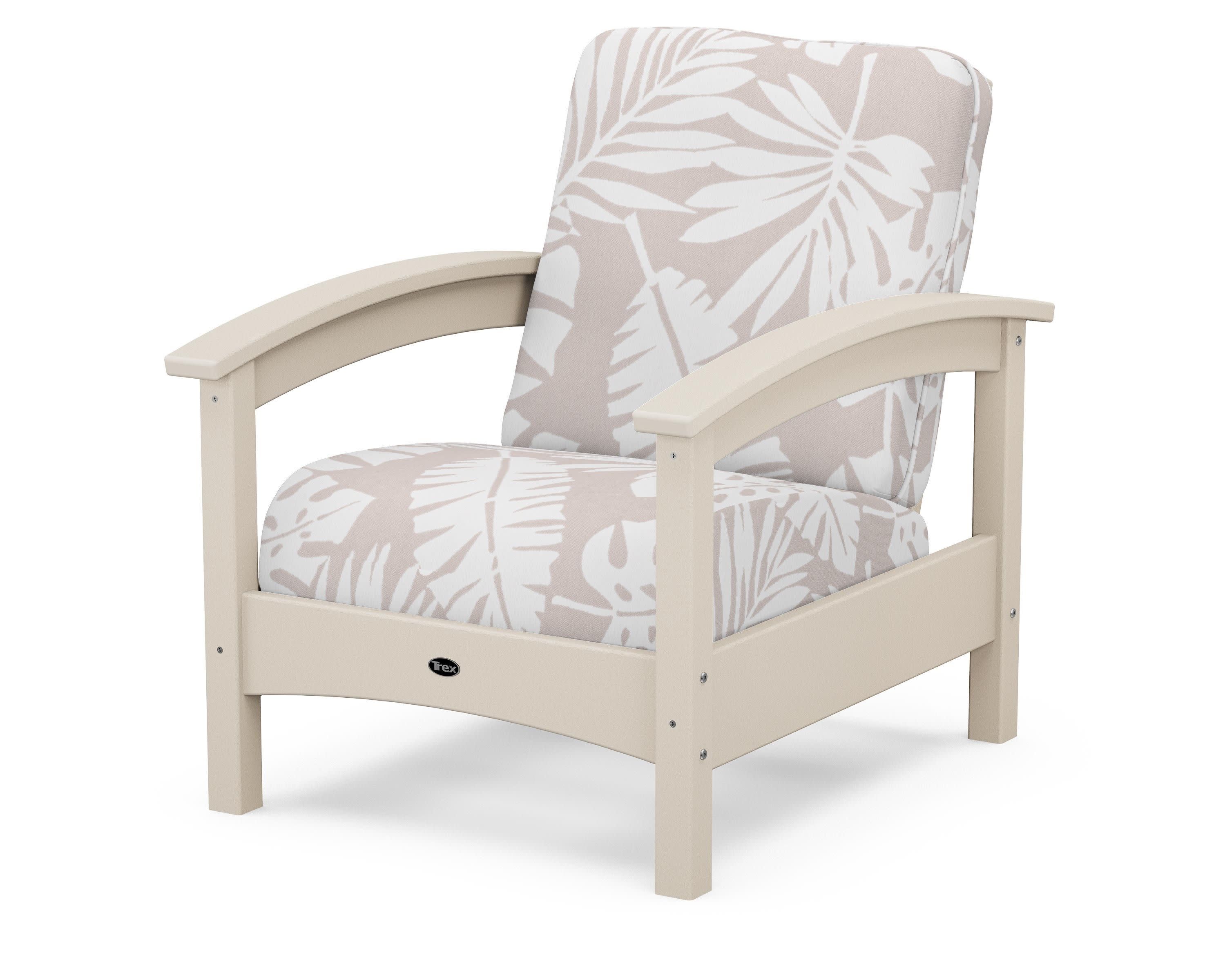 Rockport Club Chair in Sand Castle / Leaf Dune Burlap