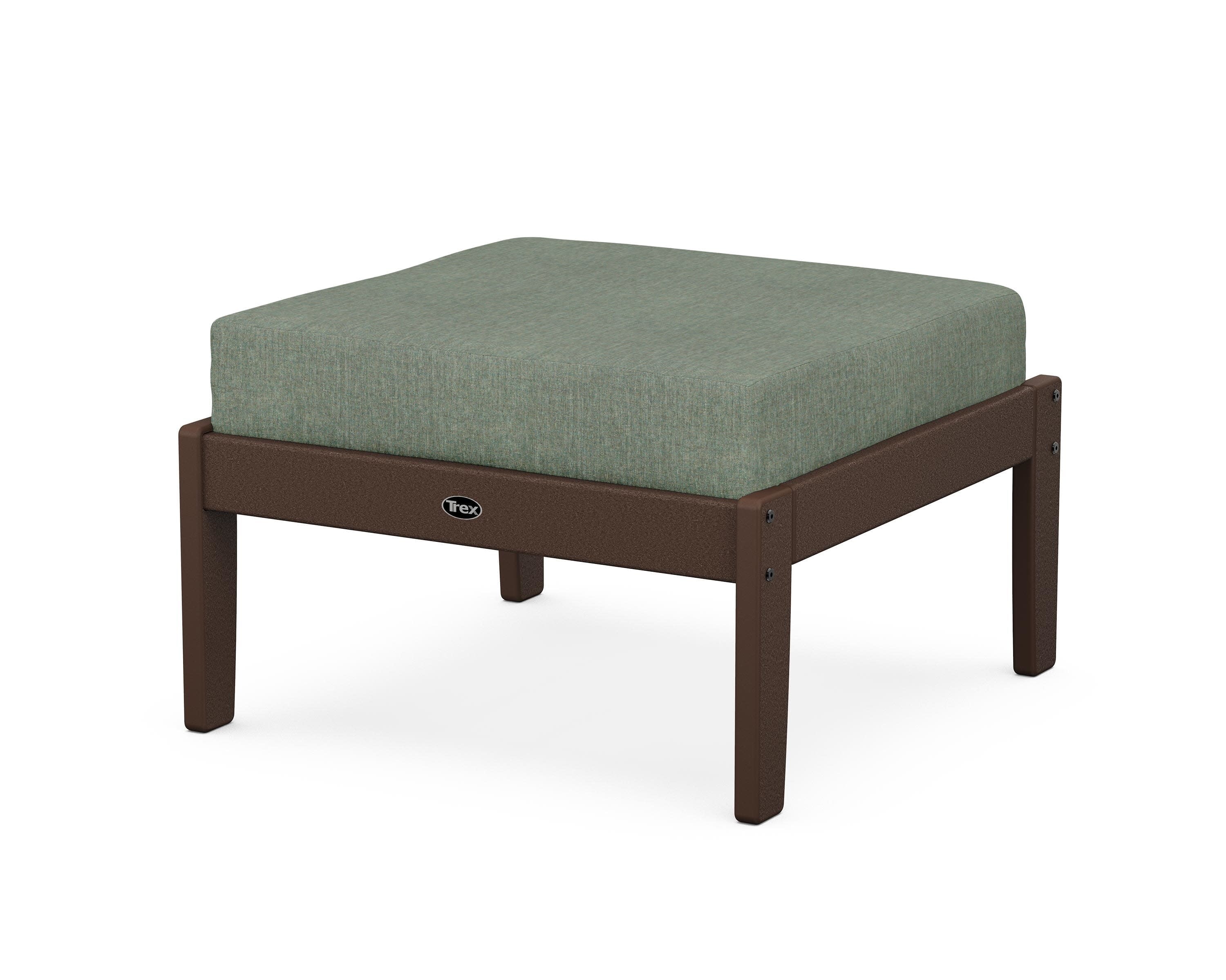 Yacht Club Deep Seating Ottoman in Vintage Lantern / Cast Sage