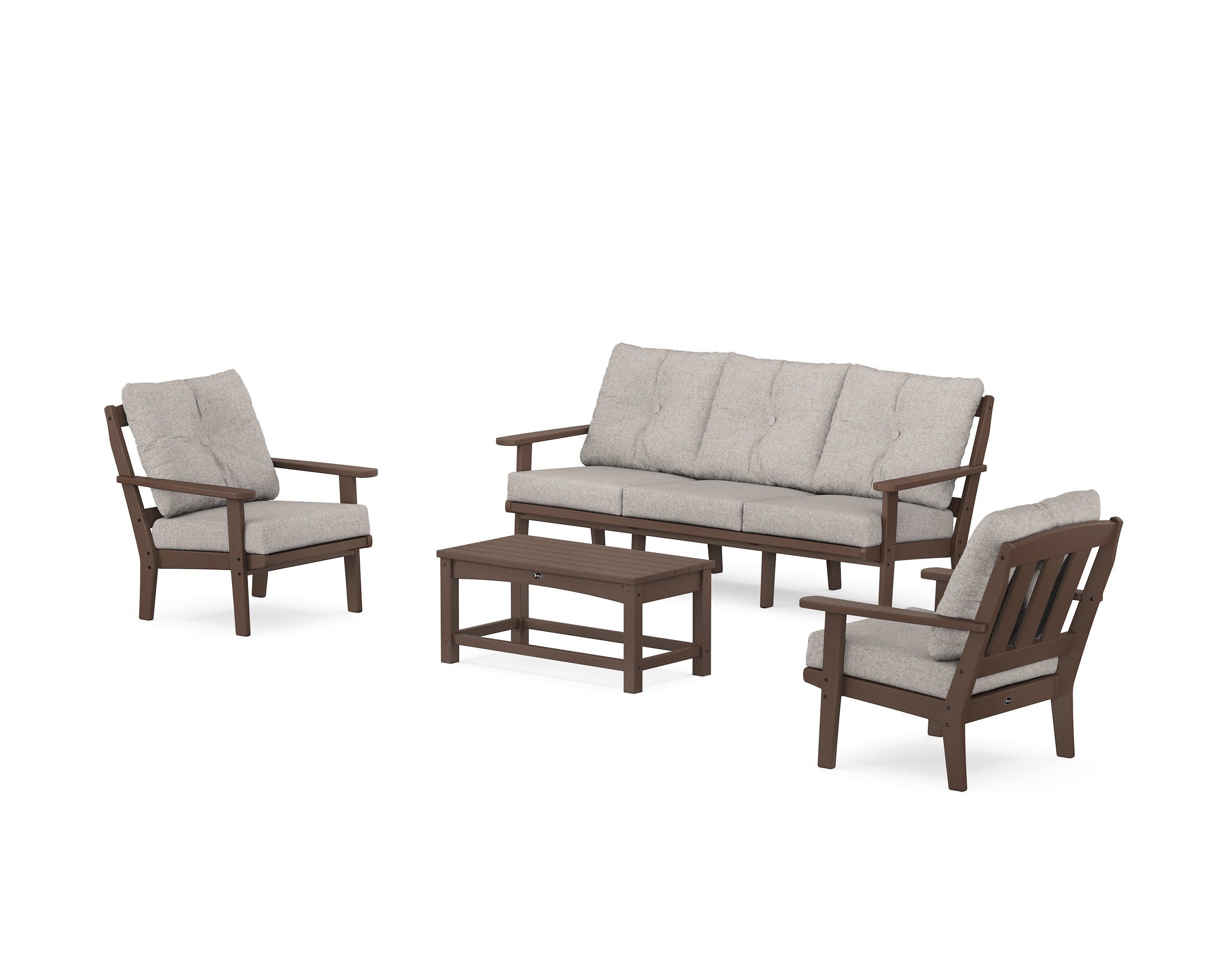 Cape Cod 4-Piece Deep Seating Set with Sofa in Vintage Lantern / Weathered Tweed