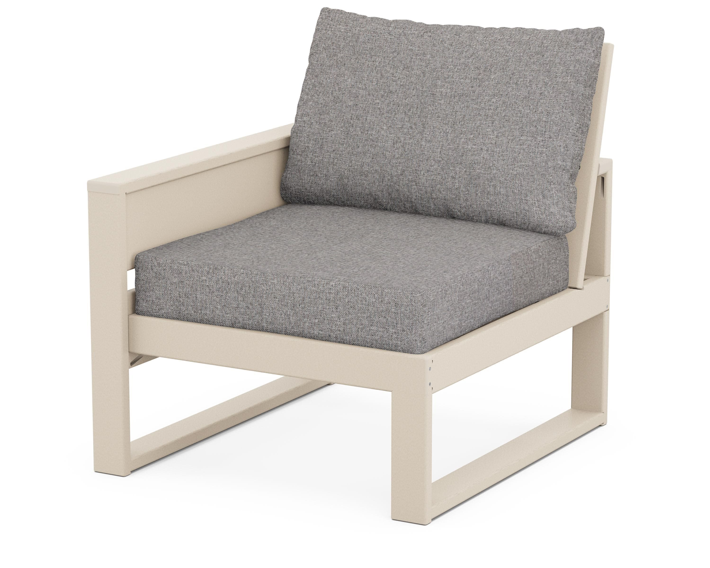 Eastport Modular Left Arm Chair in Sand Castle / Grey Mist