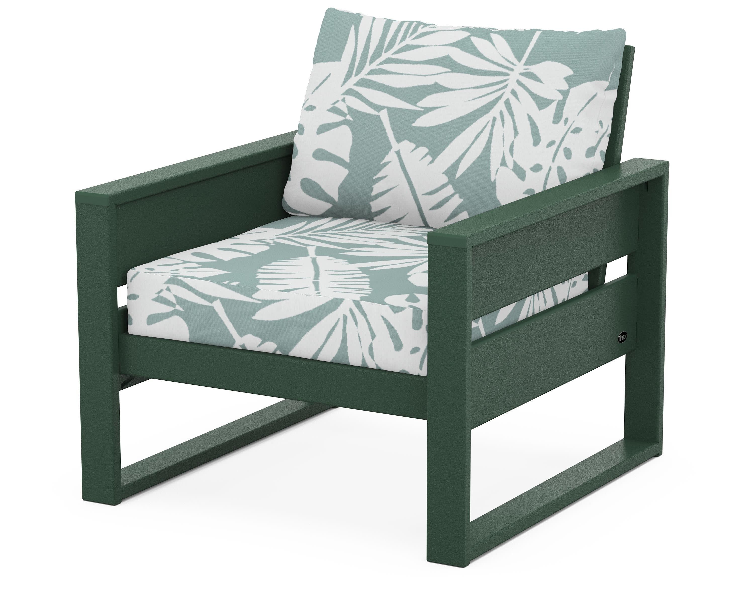 Eastport Club Chair in Rainforest Canopy / Leaf Glacier Spa