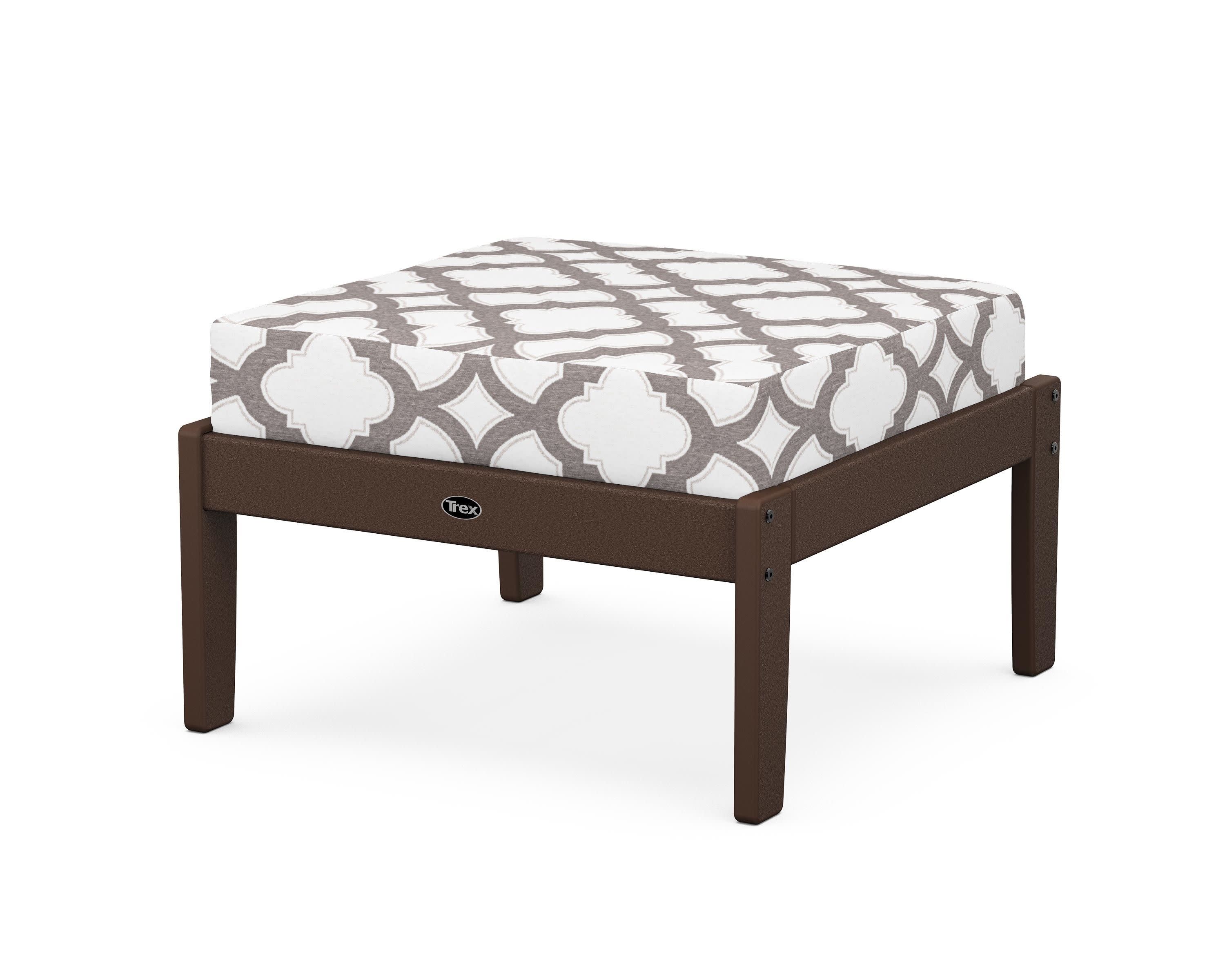 Yacht Club Deep Seating Ottoman in Vintage Lantern / Trellis Grey Mist