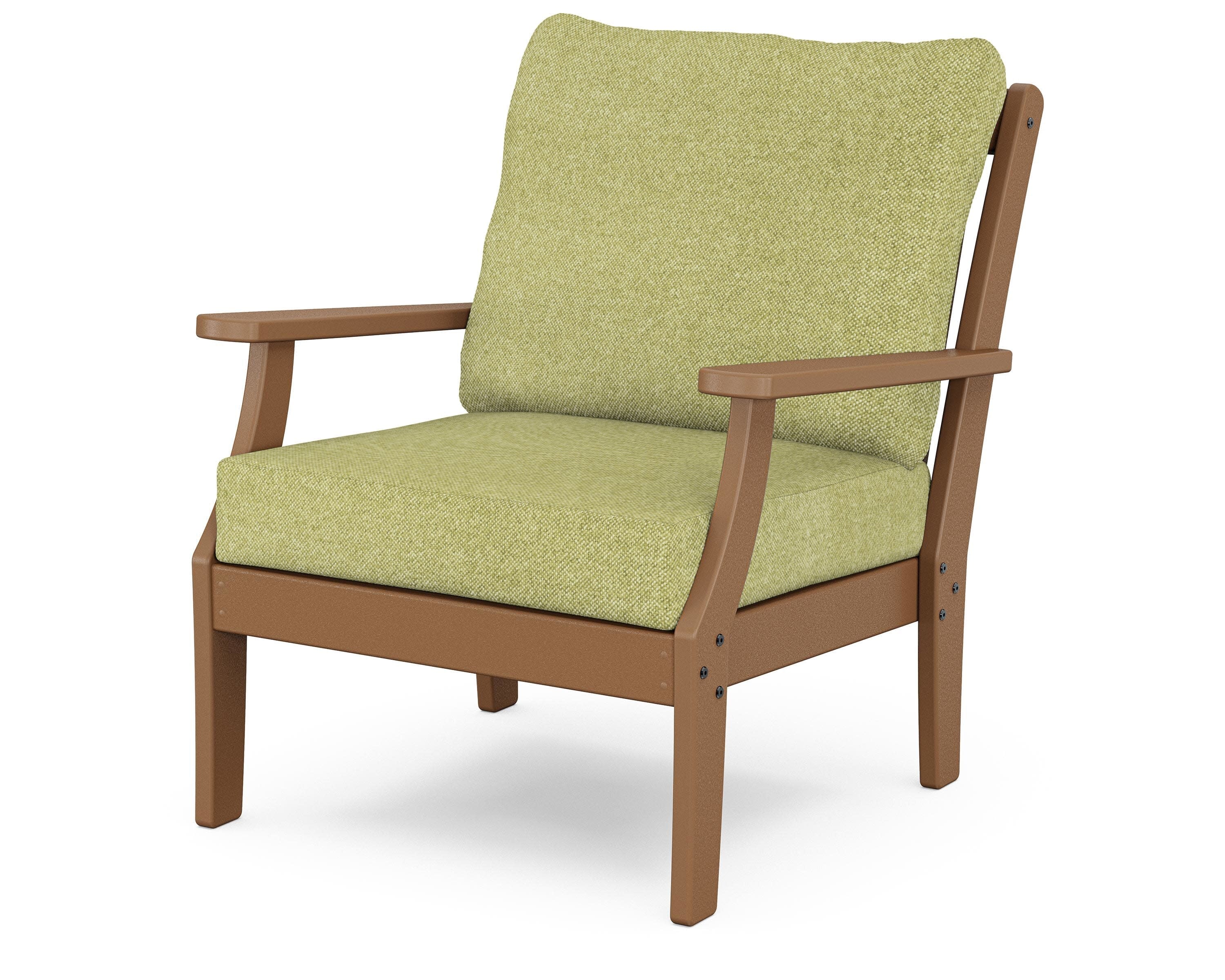 Yacht Club Deep Seating Chair in Tree House / Chartreuse Boucle