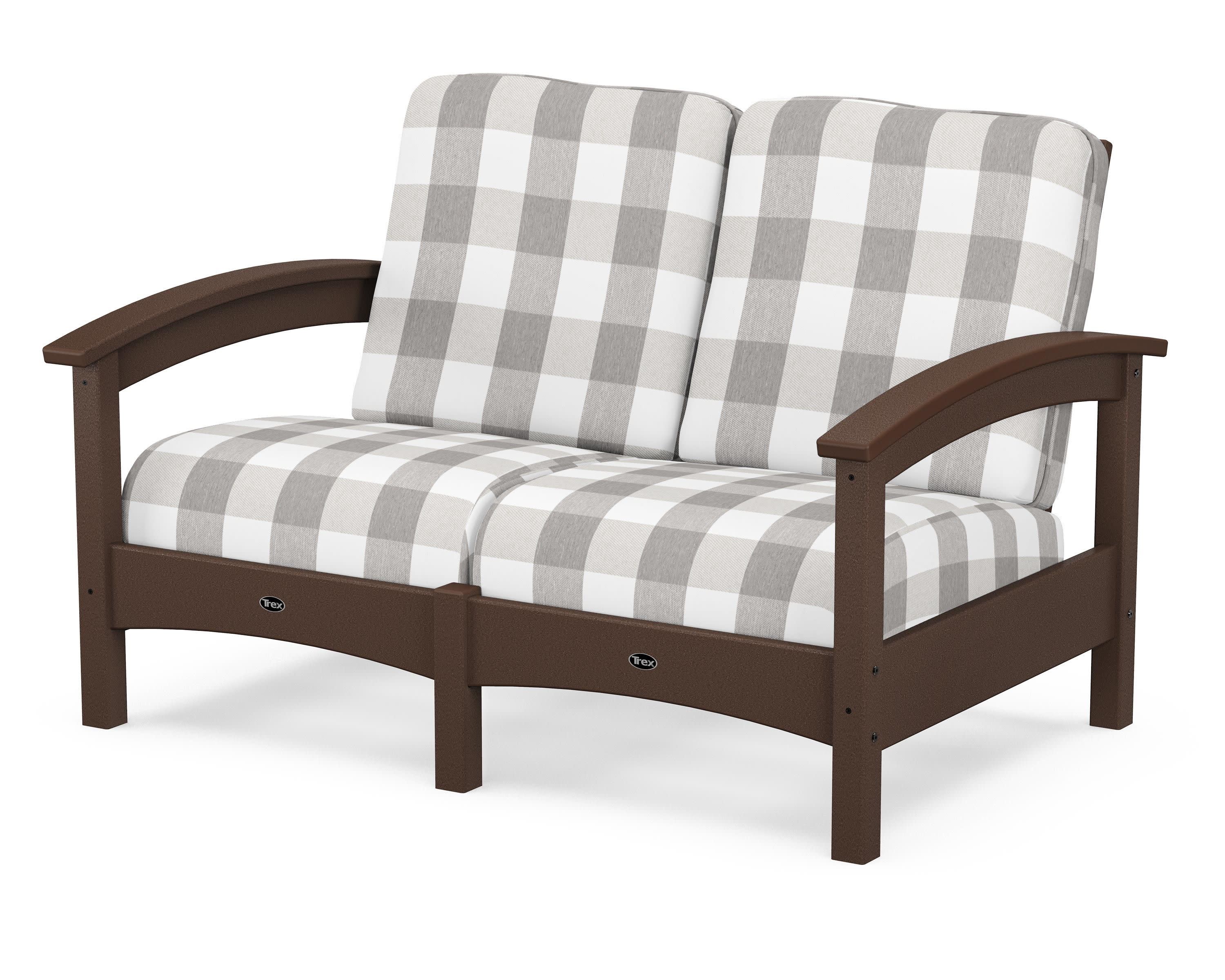 Rockport Club Loveseat in Vintage Lantern / Buffalo Plaid Grey Mist
