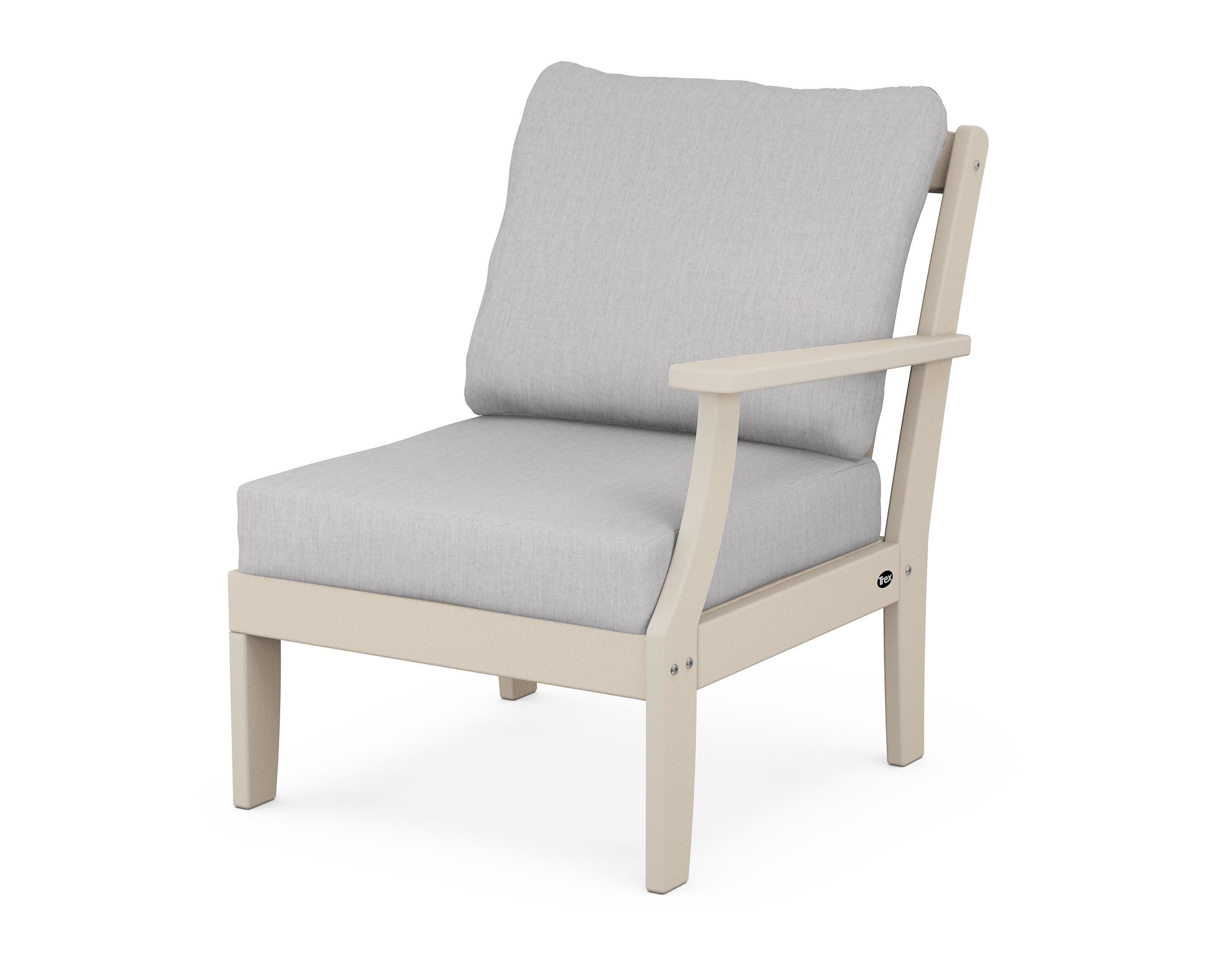 Yacht Club Modular Right Arm Chair in Sand Castle / Granite