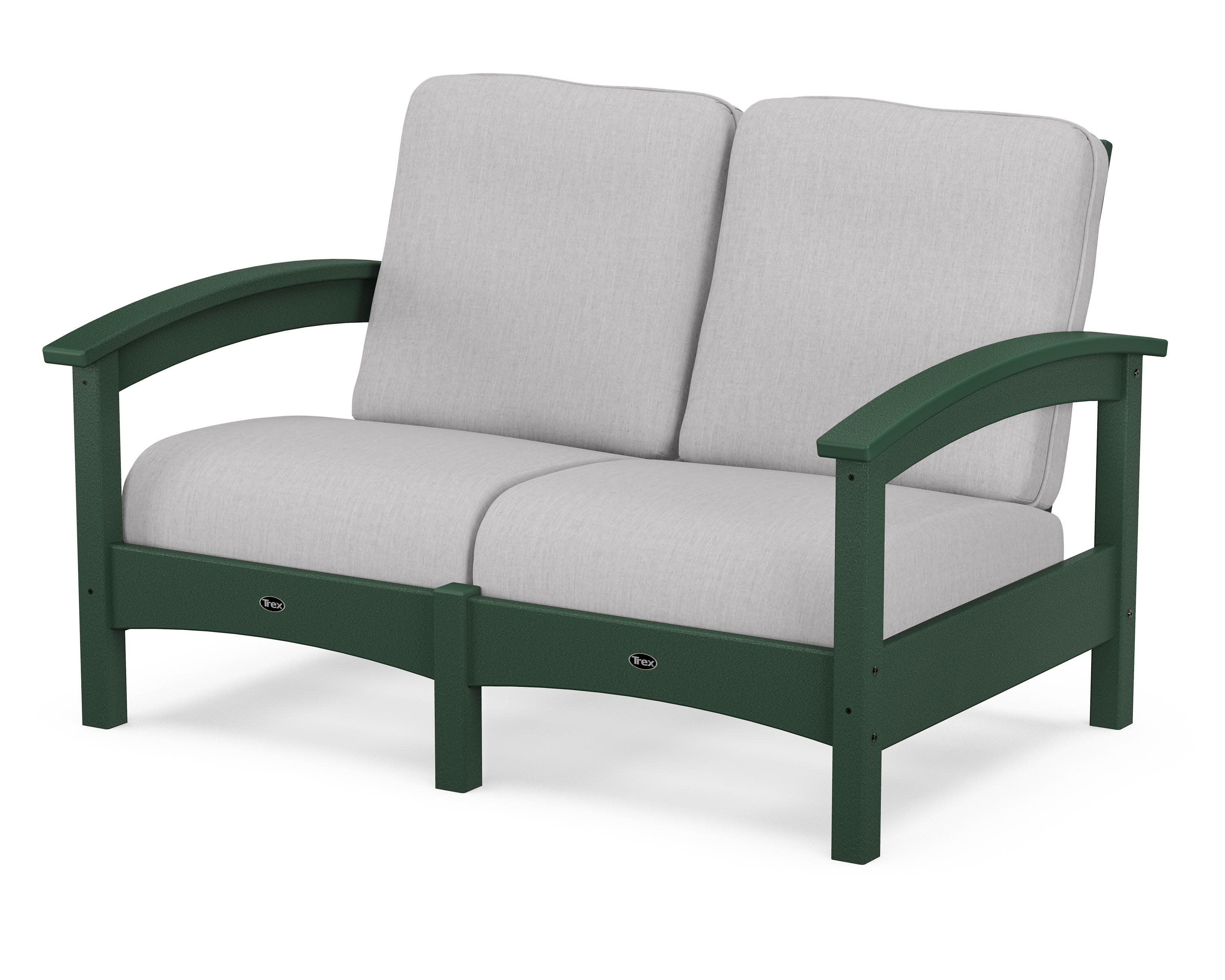 Rockport Club Loveseat in Rainforest Canopy / Granite