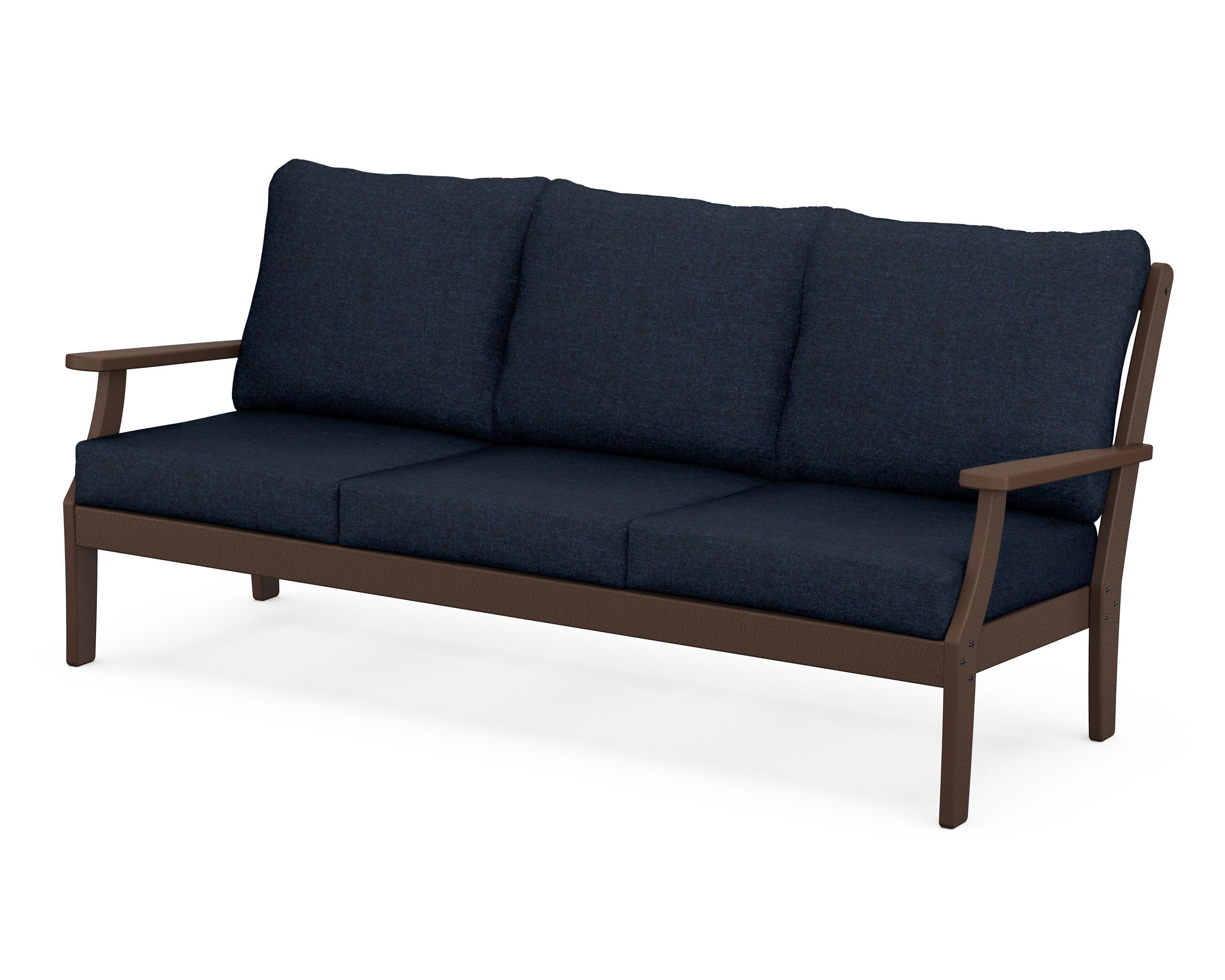 Yacht Club Deep Seating Sofa in Vintage Lantern / Marine Indigo