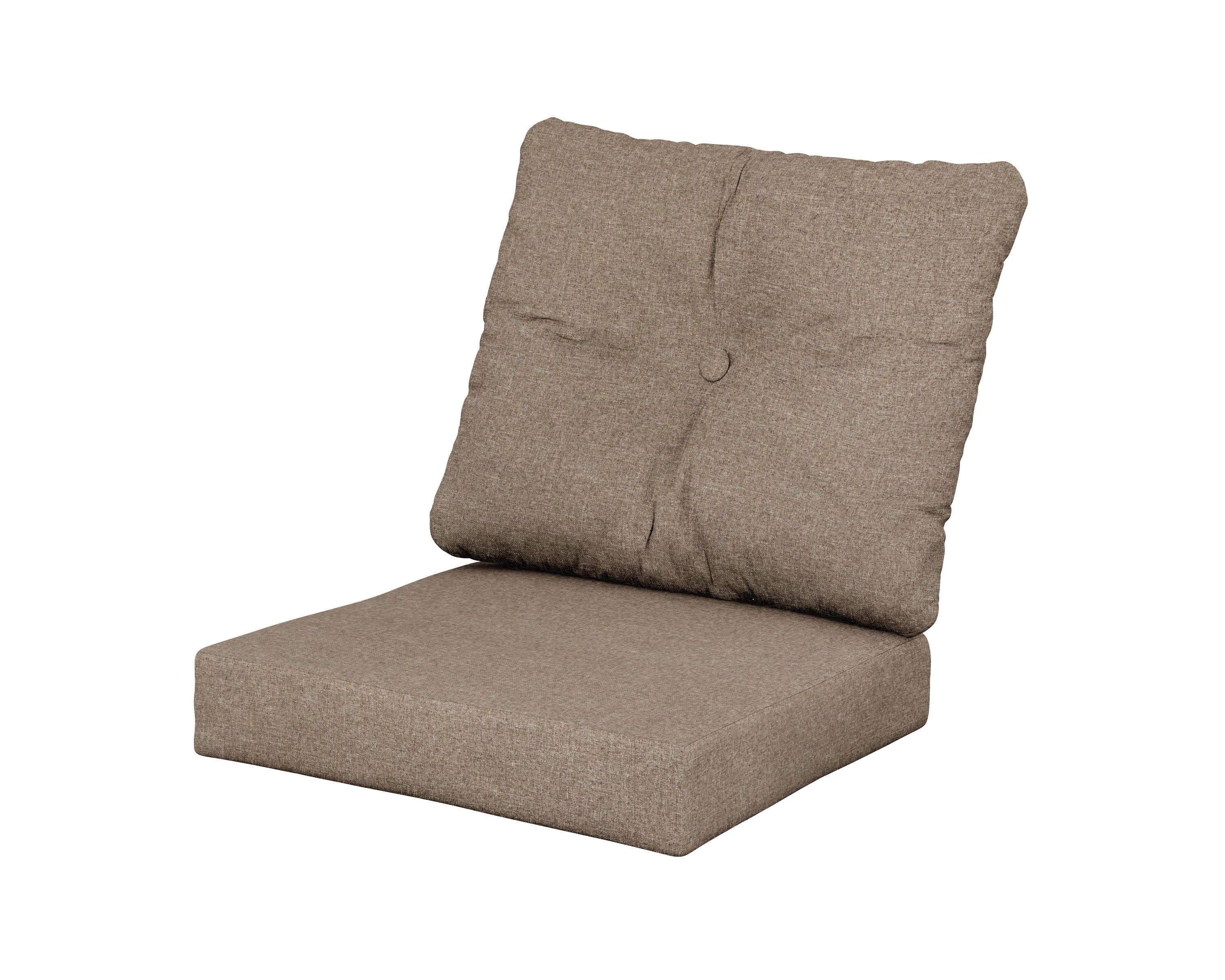 Vineyard Seat/Back Cushion in Spiced Burlap