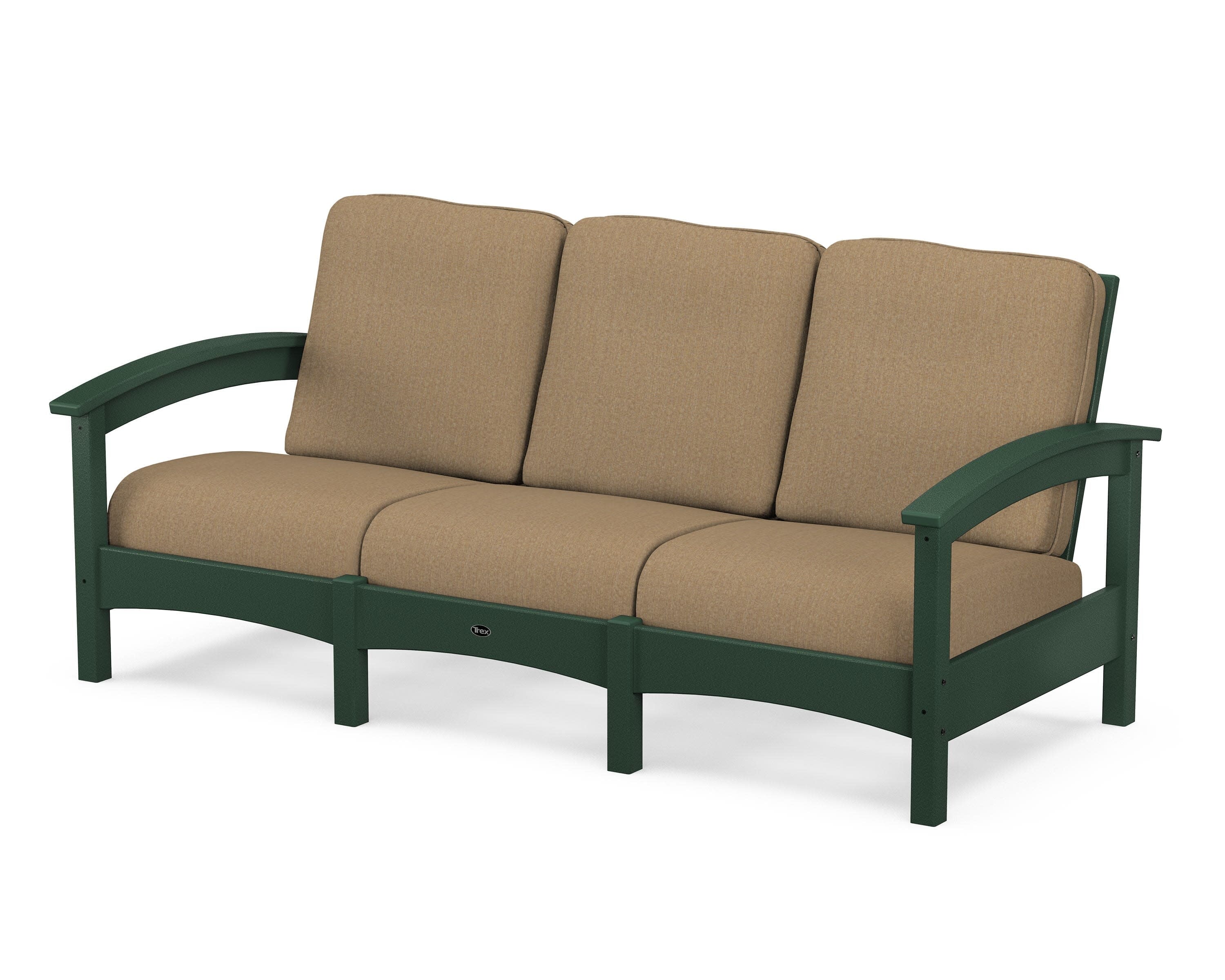 Rockport Club Sofa in Rainforest Canopy / Sesame