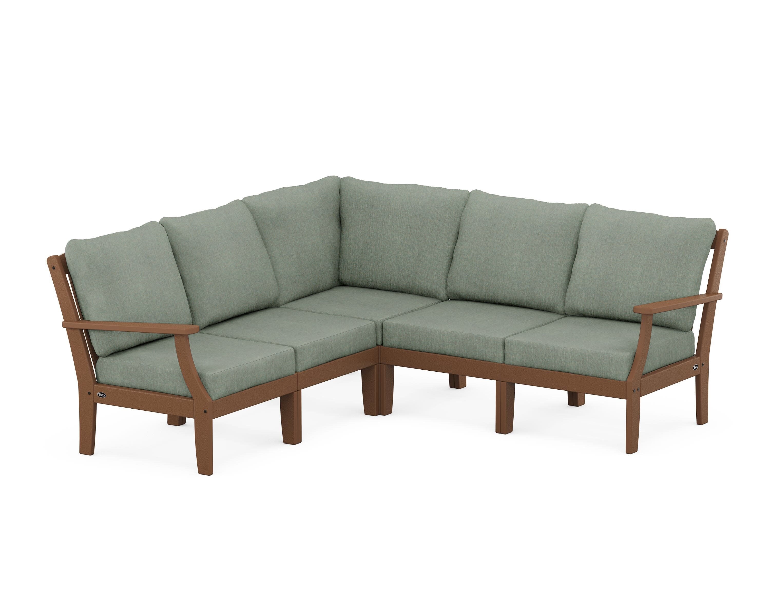 Yacht Club Modular 5-Piece Deep Seating Set in Tree House / Cast Sage