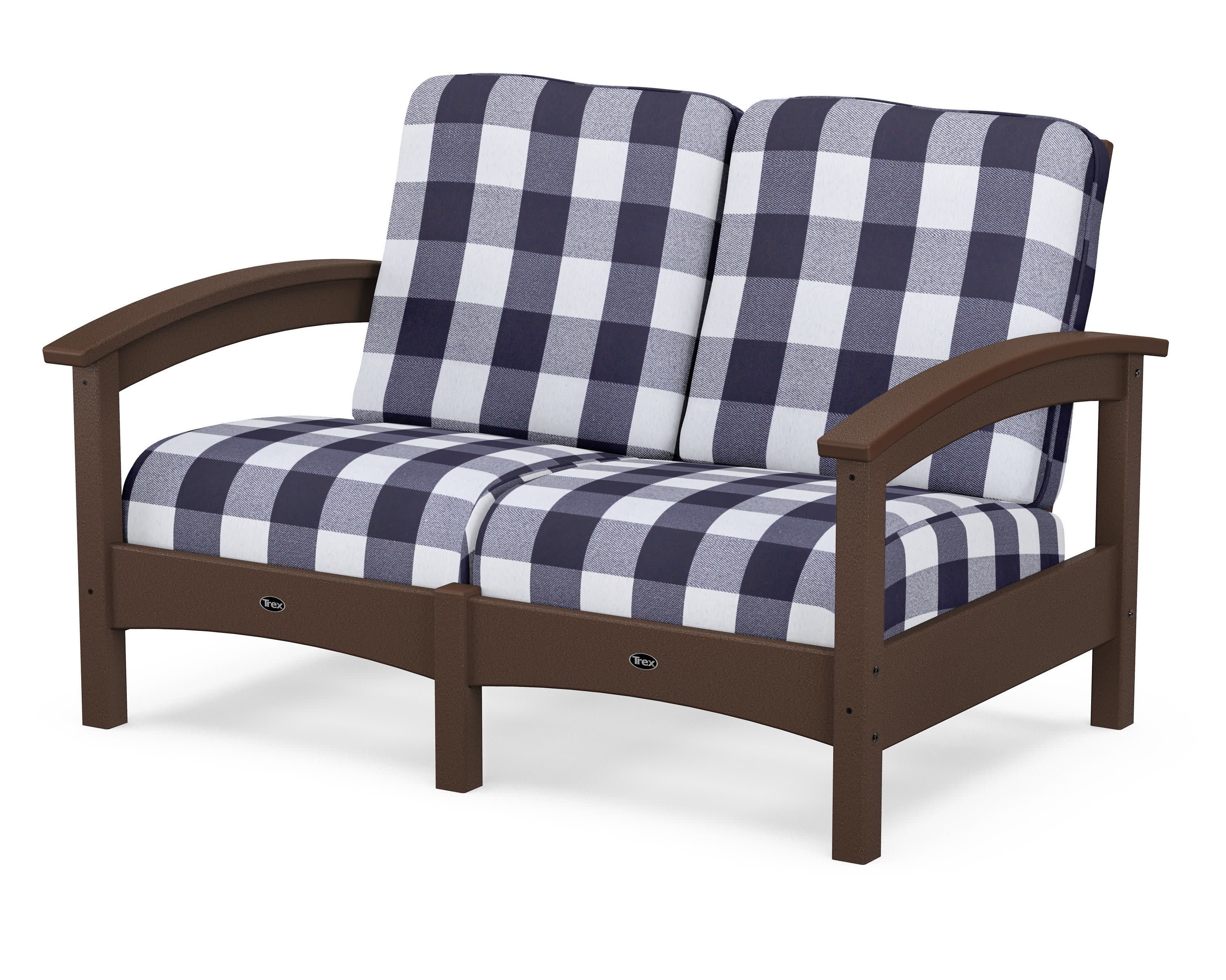 Rockport Club Loveseat in Vintage Lantern / Buffalo Plaid Navy
