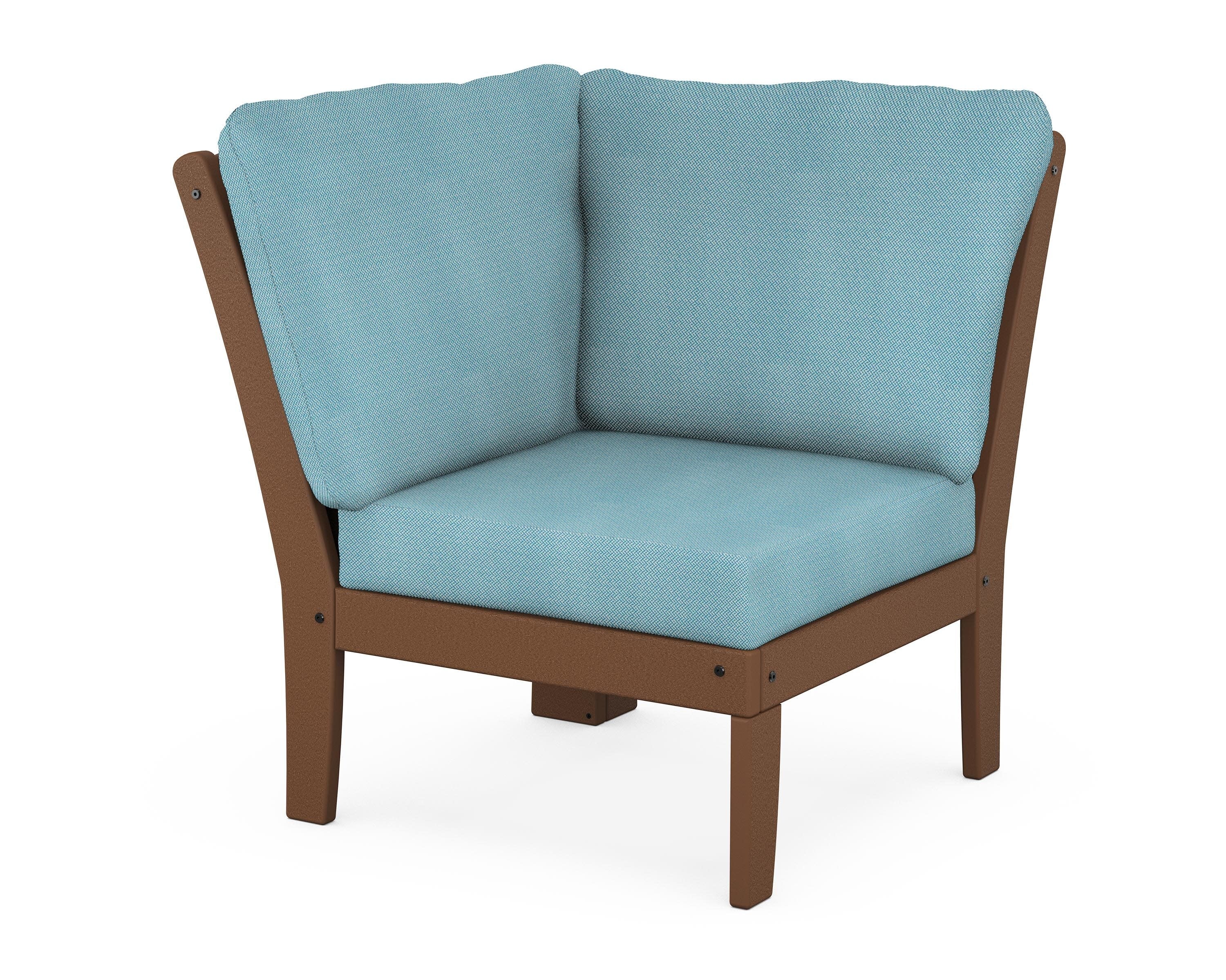 Yacht Club Modular Corner Chair in Tree House / Lattice Sky Blue