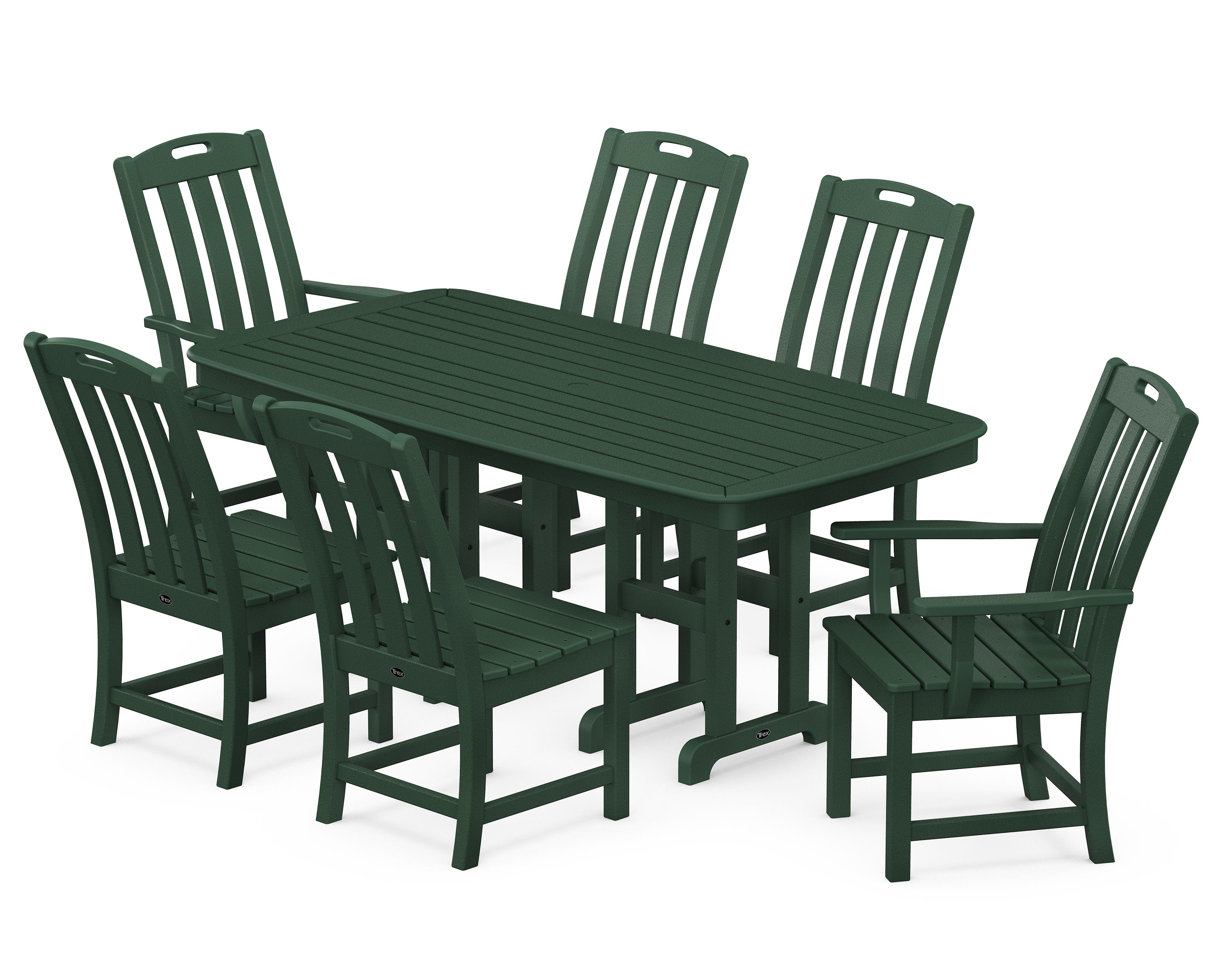 Yacht Club 7-Piece Dining Set in Rainforest Canopy