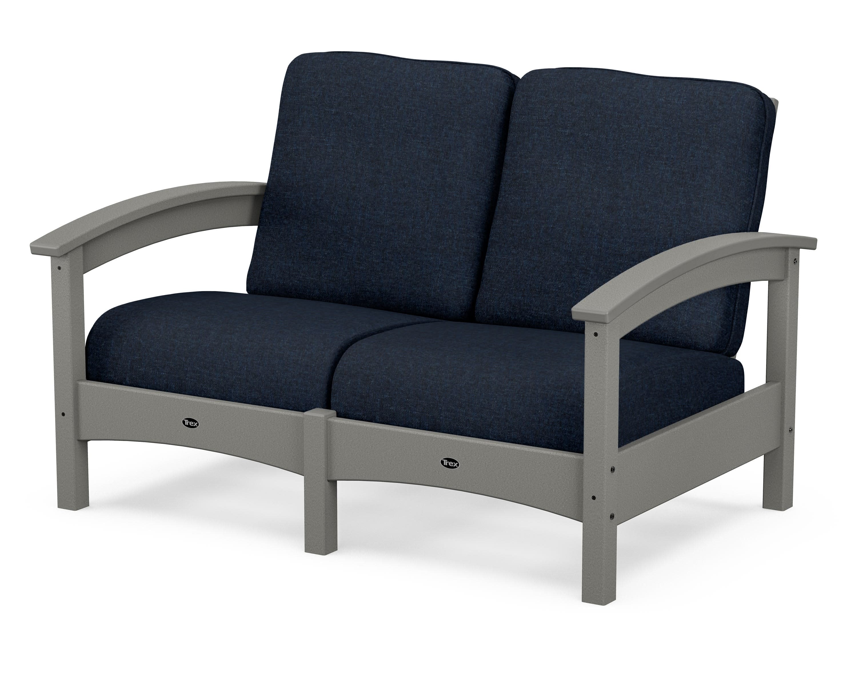 Rockport Club Loveseat in Stepping Stone / Marine Indigo