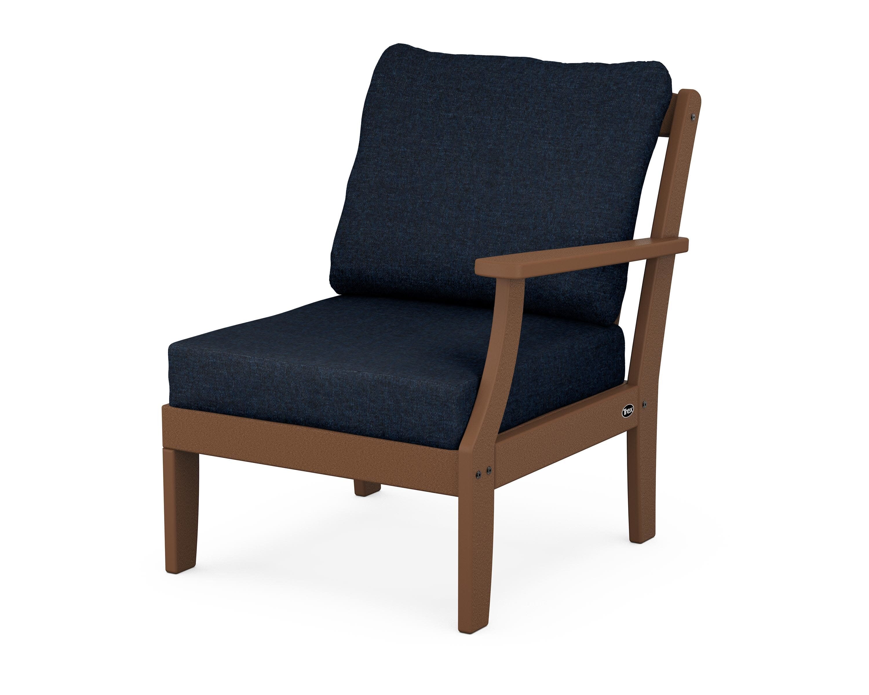 Yacht Club Modular Right Arm Chair in Tree House / Marine Indigo
