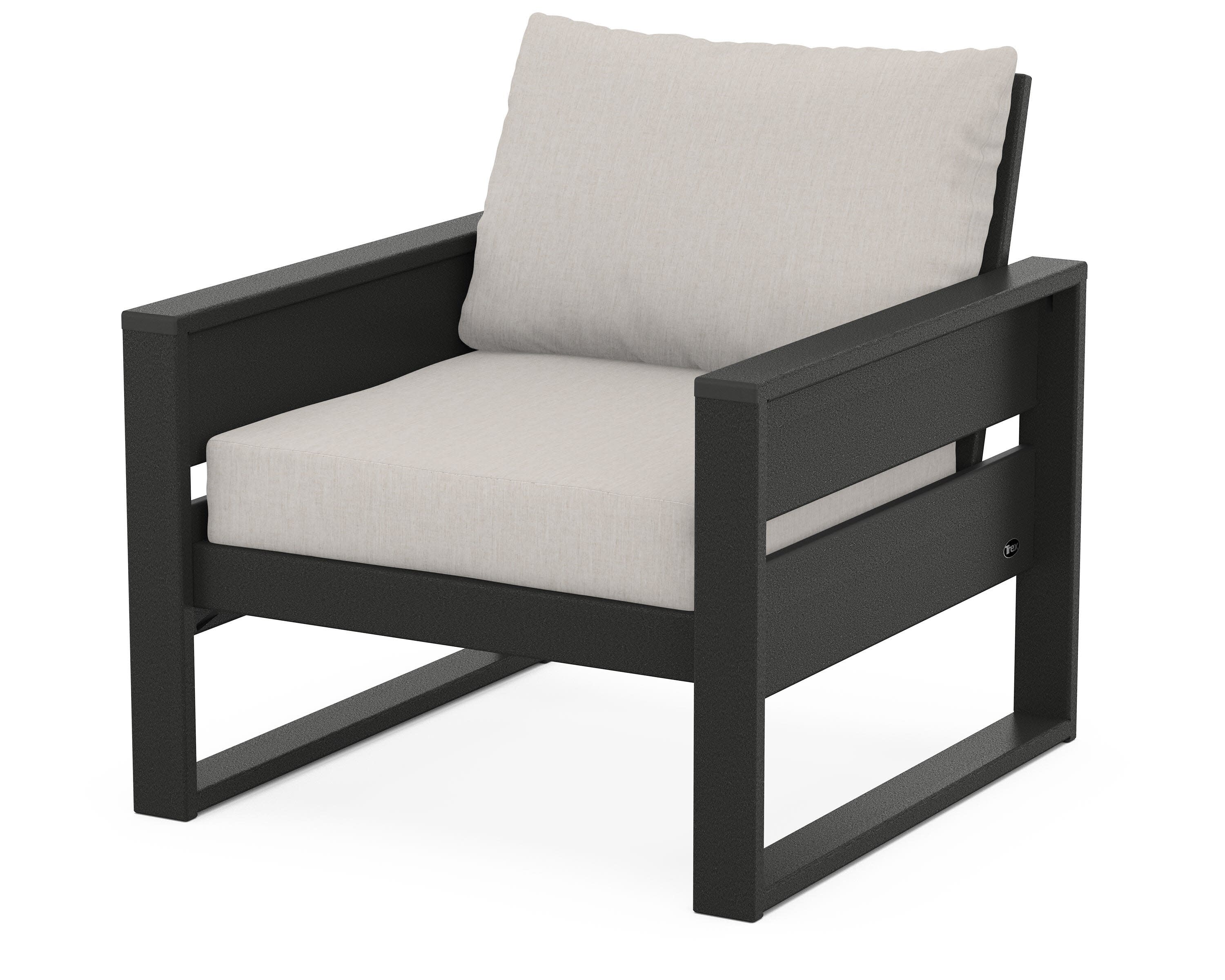 Eastport Club Chair in Charcoal Black / Cast Ash