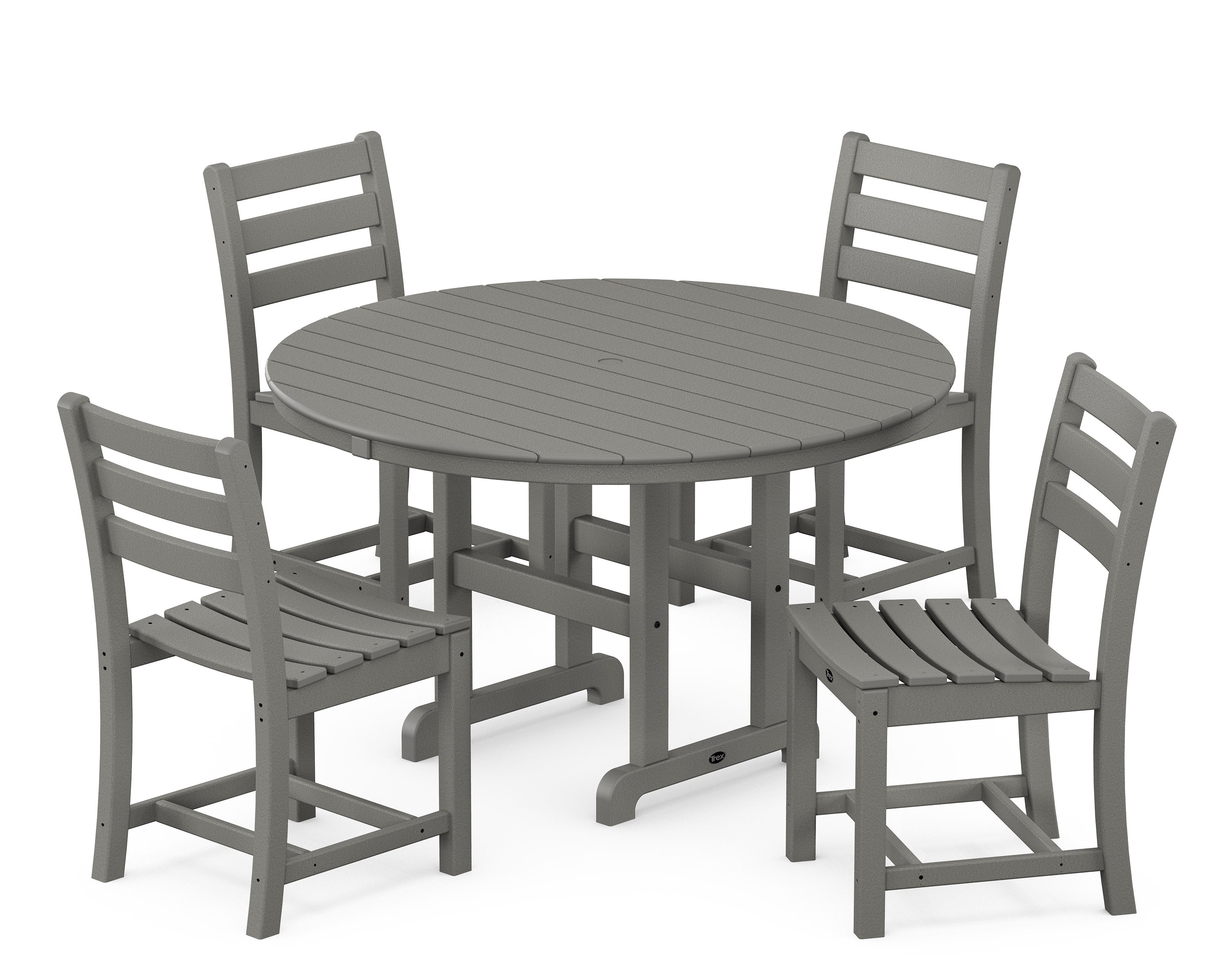 Monterey Bay 5-Piece Round Side Chair Dining Set in Stepping Stone