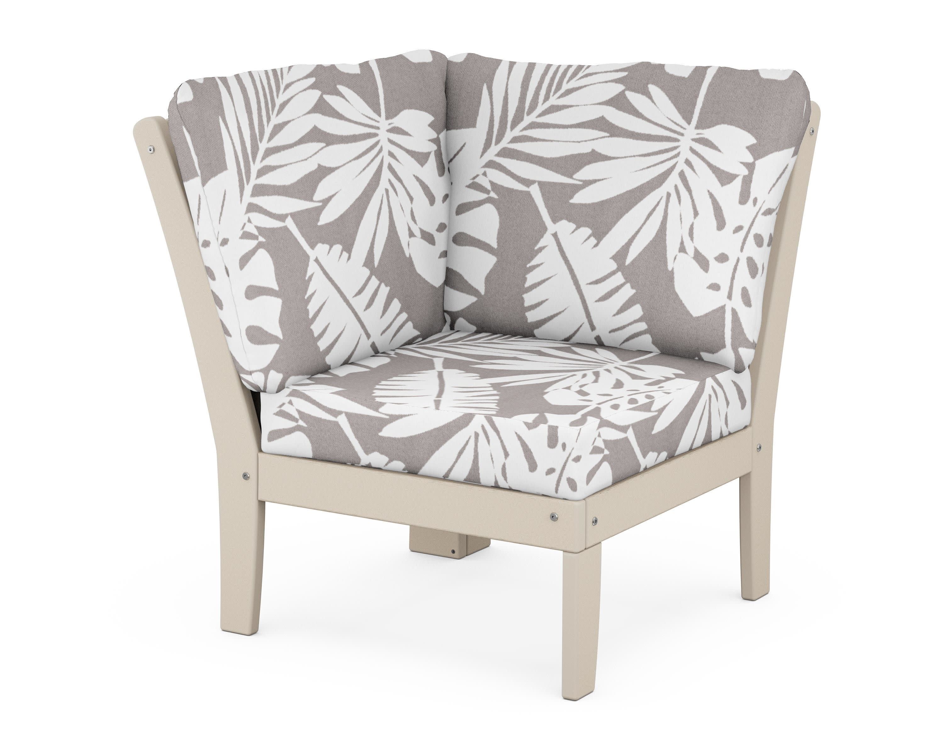 Yacht Club Modular Corner Chair in Sand Castle / Leaf Grey Mist