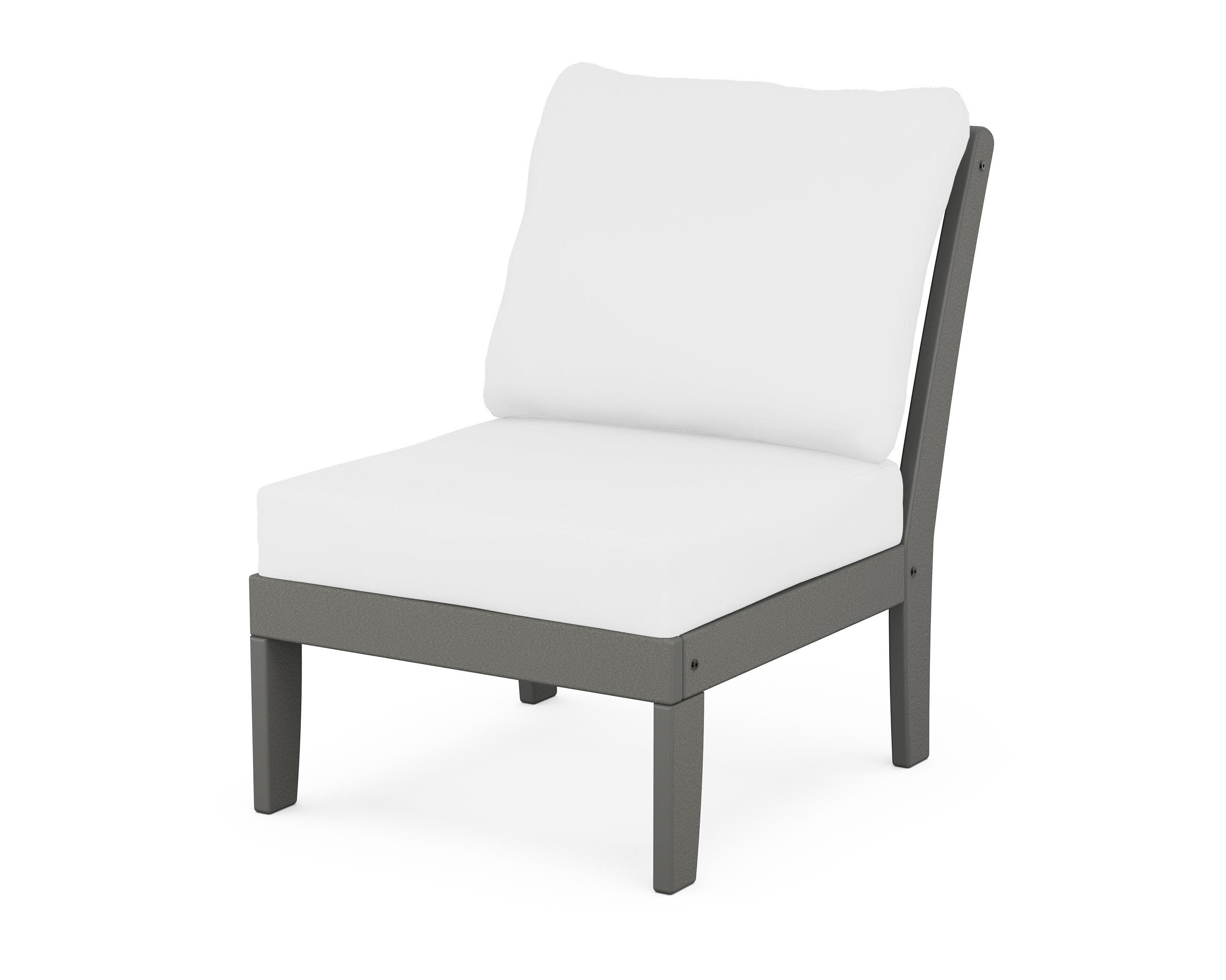 Yacht Club Modular Armless Chair in Stepping Stone / Natural