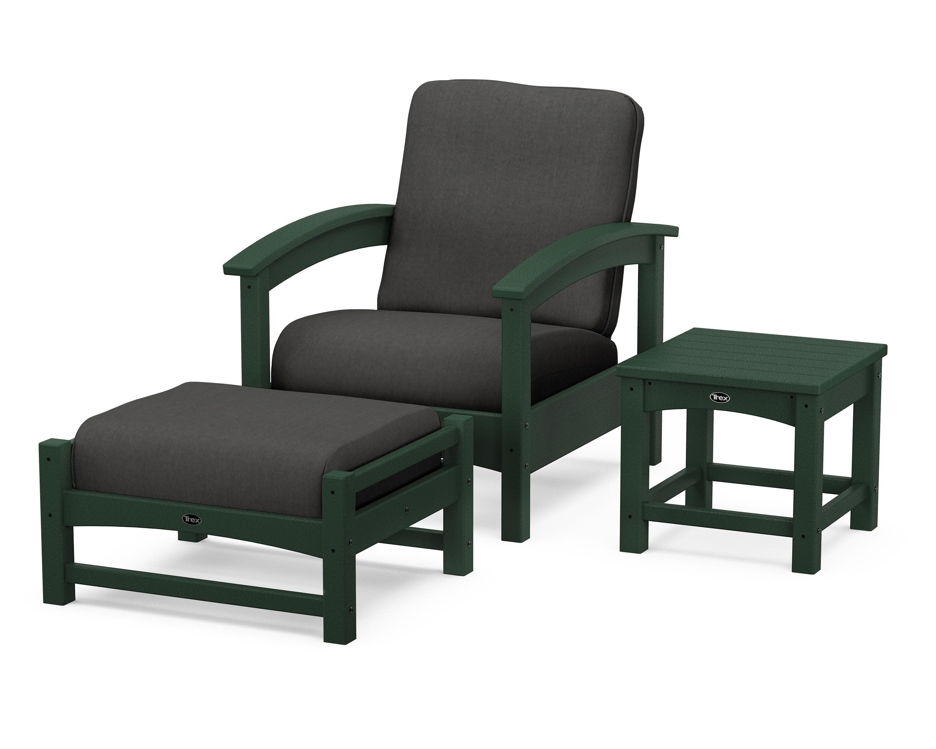 Rockport 3-Piece Deep Seating Set in Rainforest Canopy / Spectrum Carbon